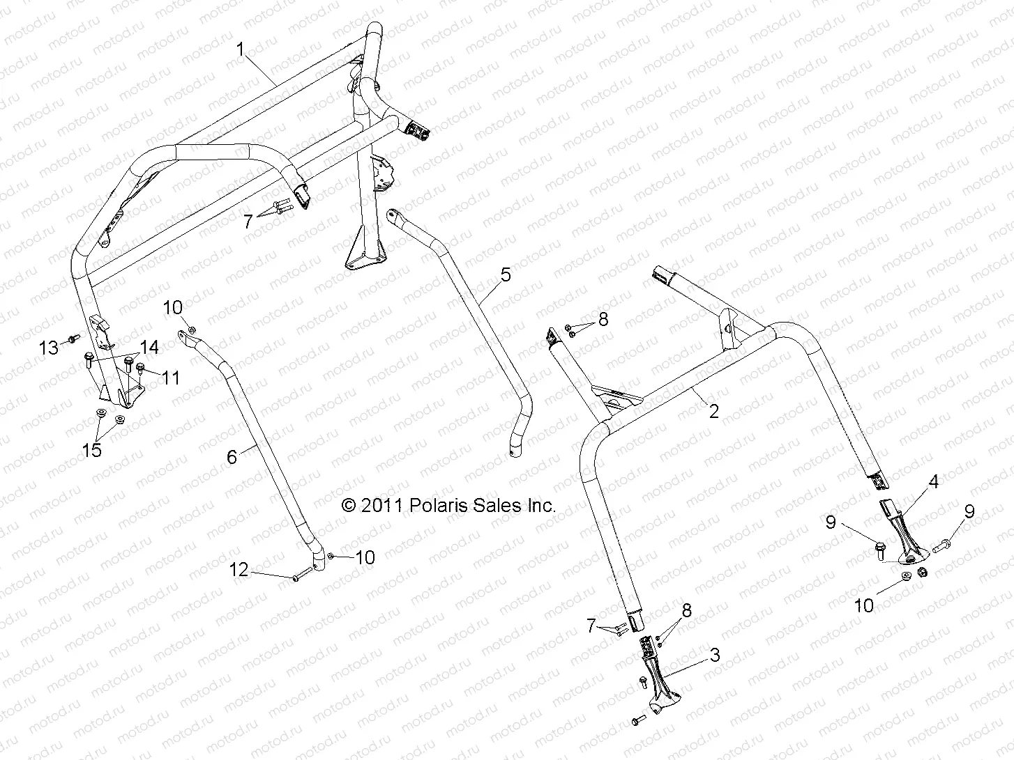 CHASSIS | CHASSIS, CAB FRAME and SIDE BARS - R13JT9EFX (49RGRCAB12RZRXP900)