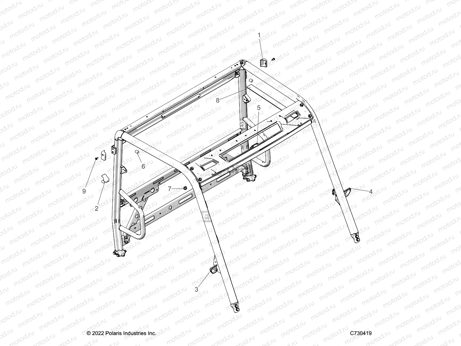 CHASSIS | CHASSIS, CAB FRAME AREA, and BRAKE EDGE COVER - R23MAS57CK/C9 (C730419)