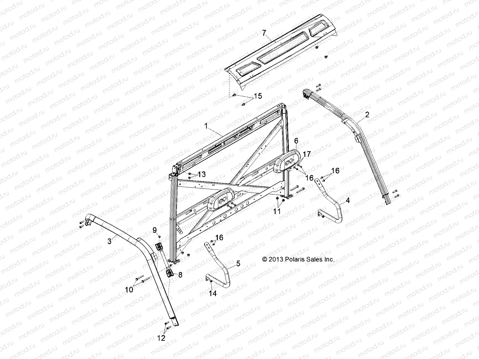 CHASSIS | CHASSIS, CAB FRAME - D131D9JDJ/1L9JDJ/2M9JDJ (49BRUTUSCAB13)
