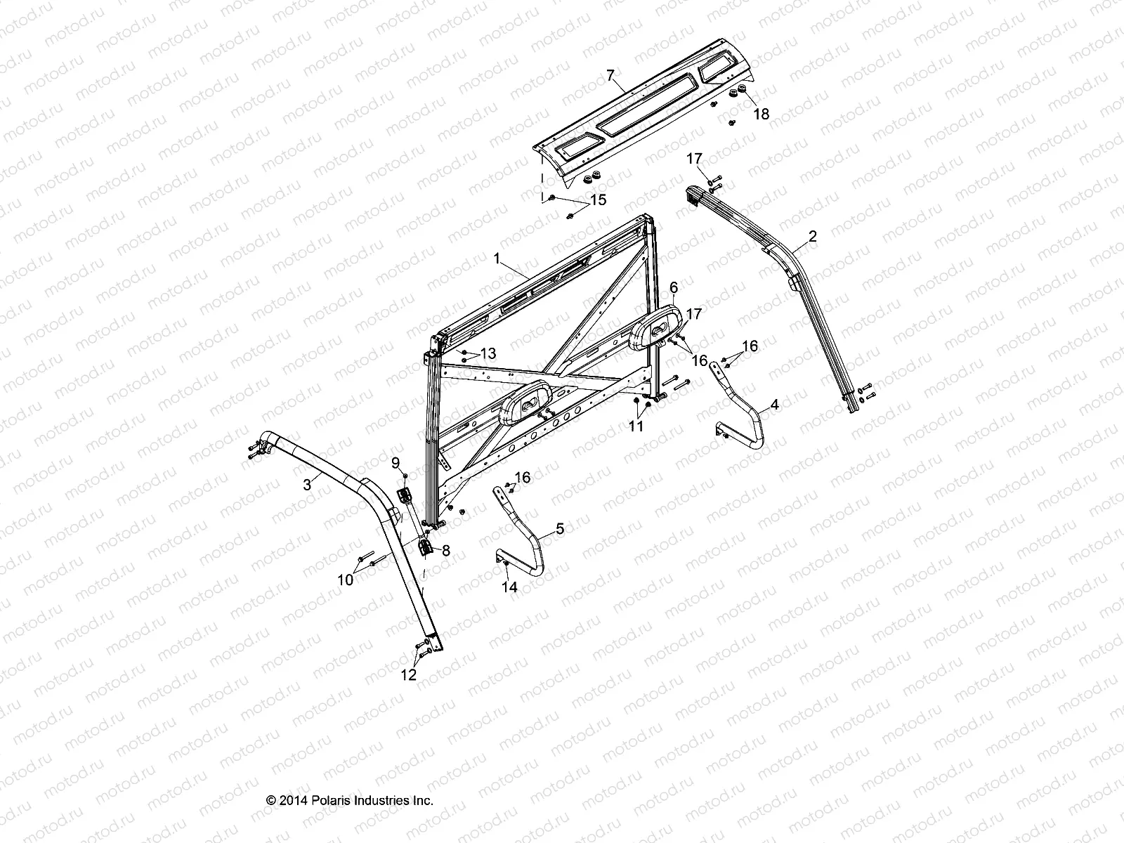 CHASSIS | CHASSIS, CAB FRAME - D151DPD1AJ/2D/1L/1M/2M (49BRUTUSCAB15)