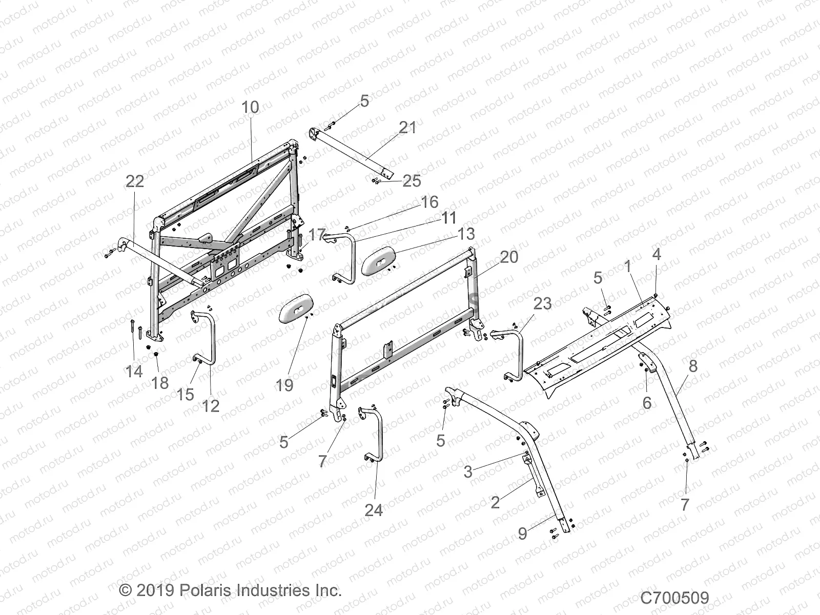 CHASSIS | CHASSIS, CAB FRAME - D20BEP99A4/B4/GP99A4 (C700509)