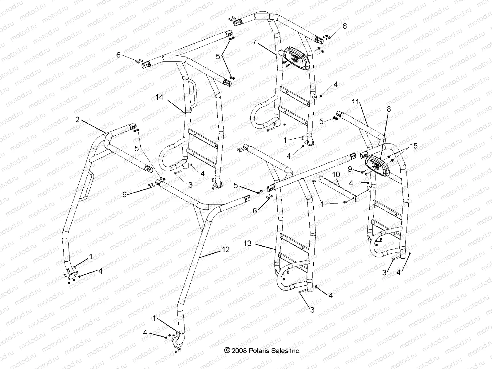 CHASSIS | CHASSIS, CAB FRAME - R09WH68AC/AG/AH/AL/AR/AZ (49RGRFRAME08CREW)