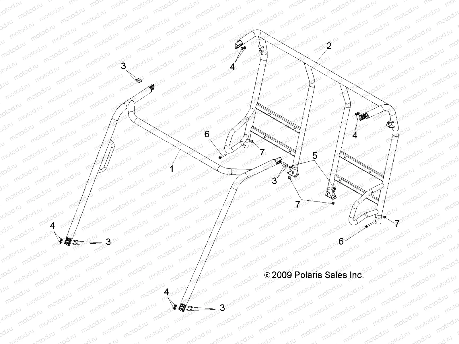 CHASSIS | CHASSIS, CAB FRAME - R11RH50AG/AH/AR (49RGRFRAME10450)