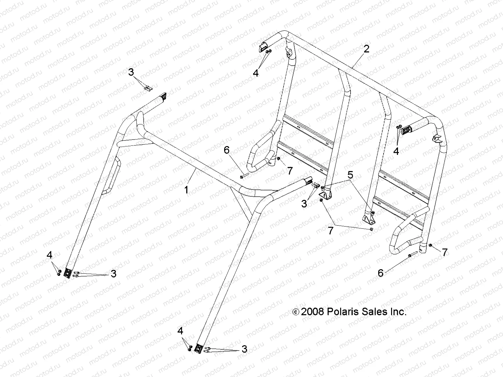 CHASSIS | CHASSIS, CAB FRAME - R13RC08GA/GH/FA/FH (49RGRFRAME10)