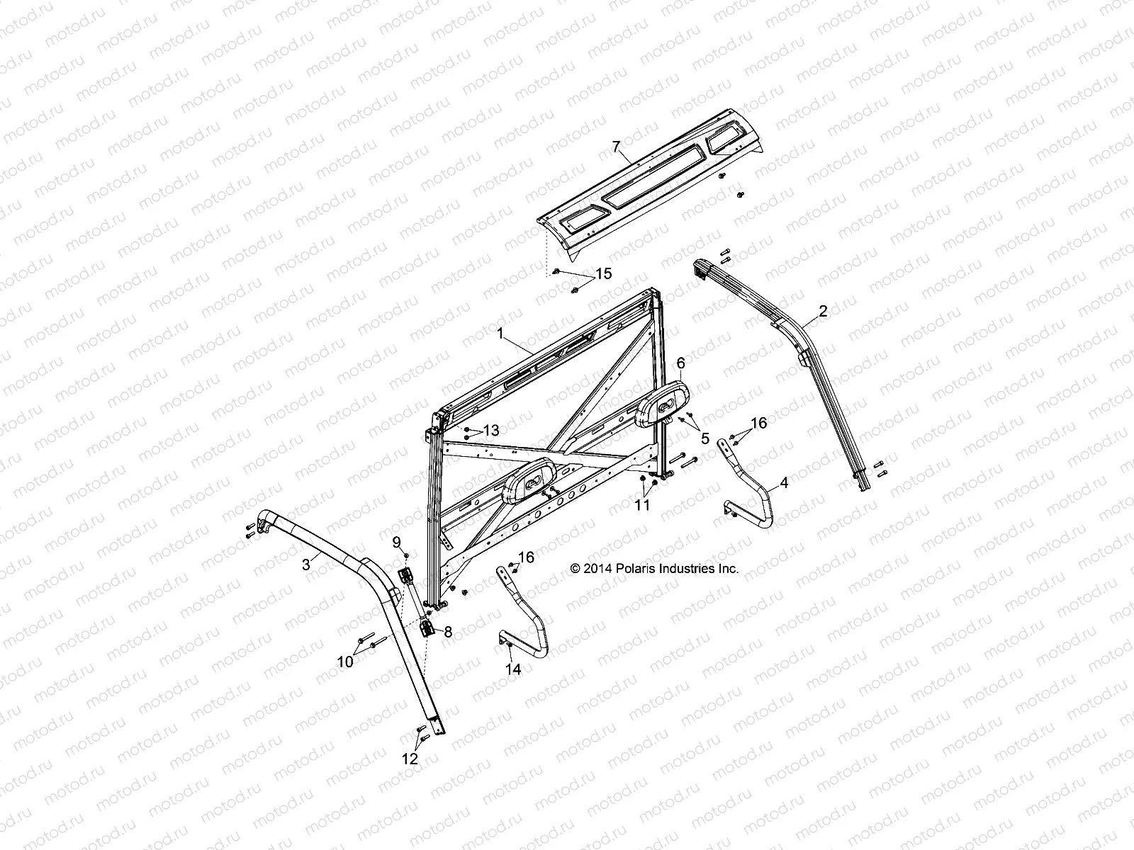 CHASSIS | CHASSIS, CAB FRAME - R141D9JDA/2D9JDA (49BRUTUSCAB13)