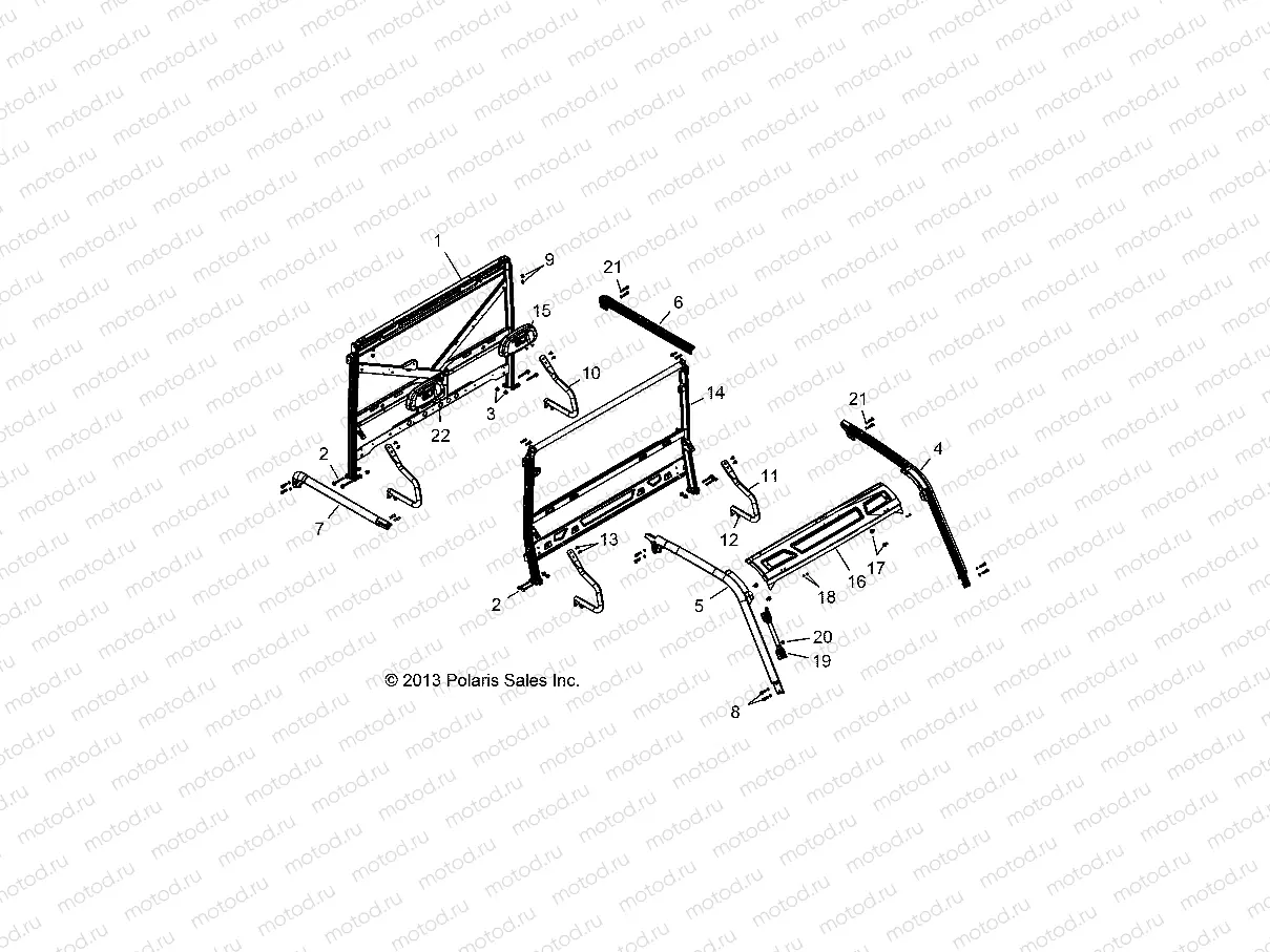 CHASSIS | CHASSIS, CAB FRAME - R14WH88A/9EA ALL OPTIONS (49RGRFRAME14CREW)