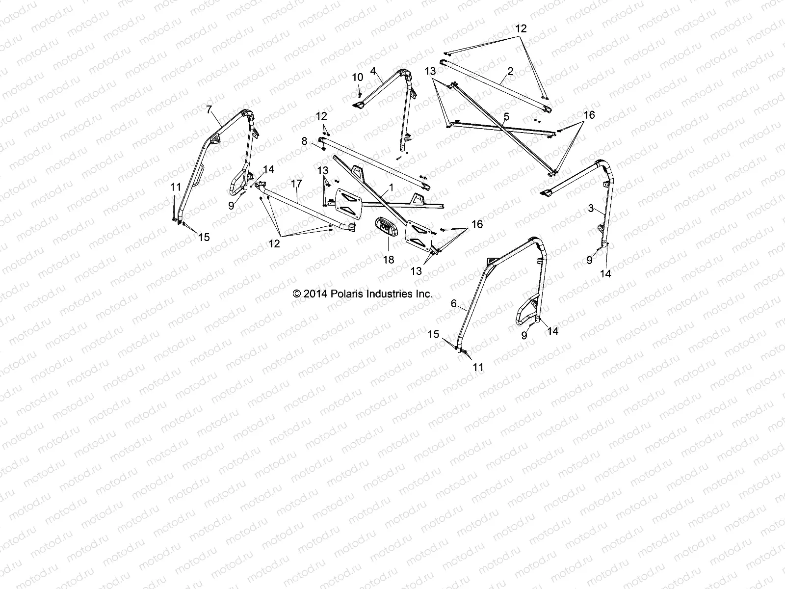 CHASSIS | CHASSIS, CAB FRAME - R14WH9EMD (49RGRFRAME14HIP)