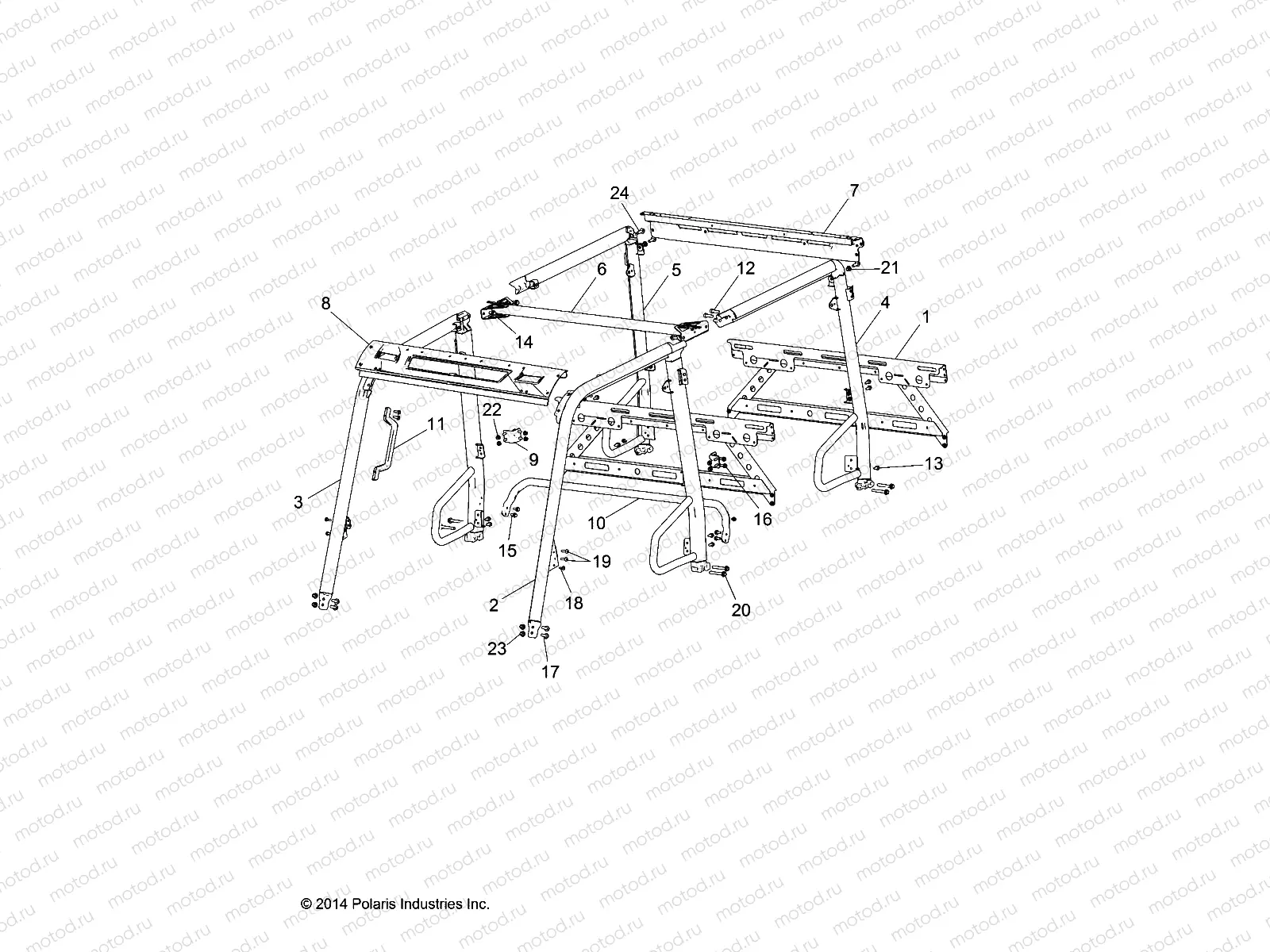 CHASSIS | CHASSIS, CAB FRAME - R15RNA57AA/AC/AR/E57AS (49RGRFRAME15570MC)