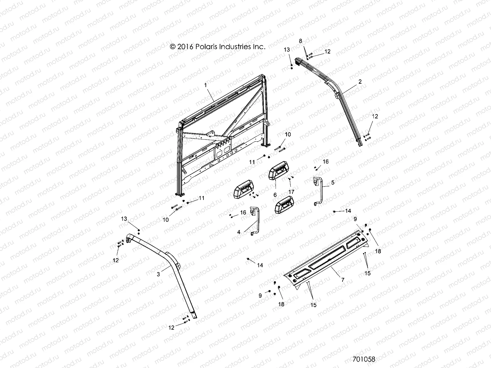 CHASSIS | CHASSIS, CAB FRAME - R16RTAD1A1/E1 (49RGRFRAME15900XP)