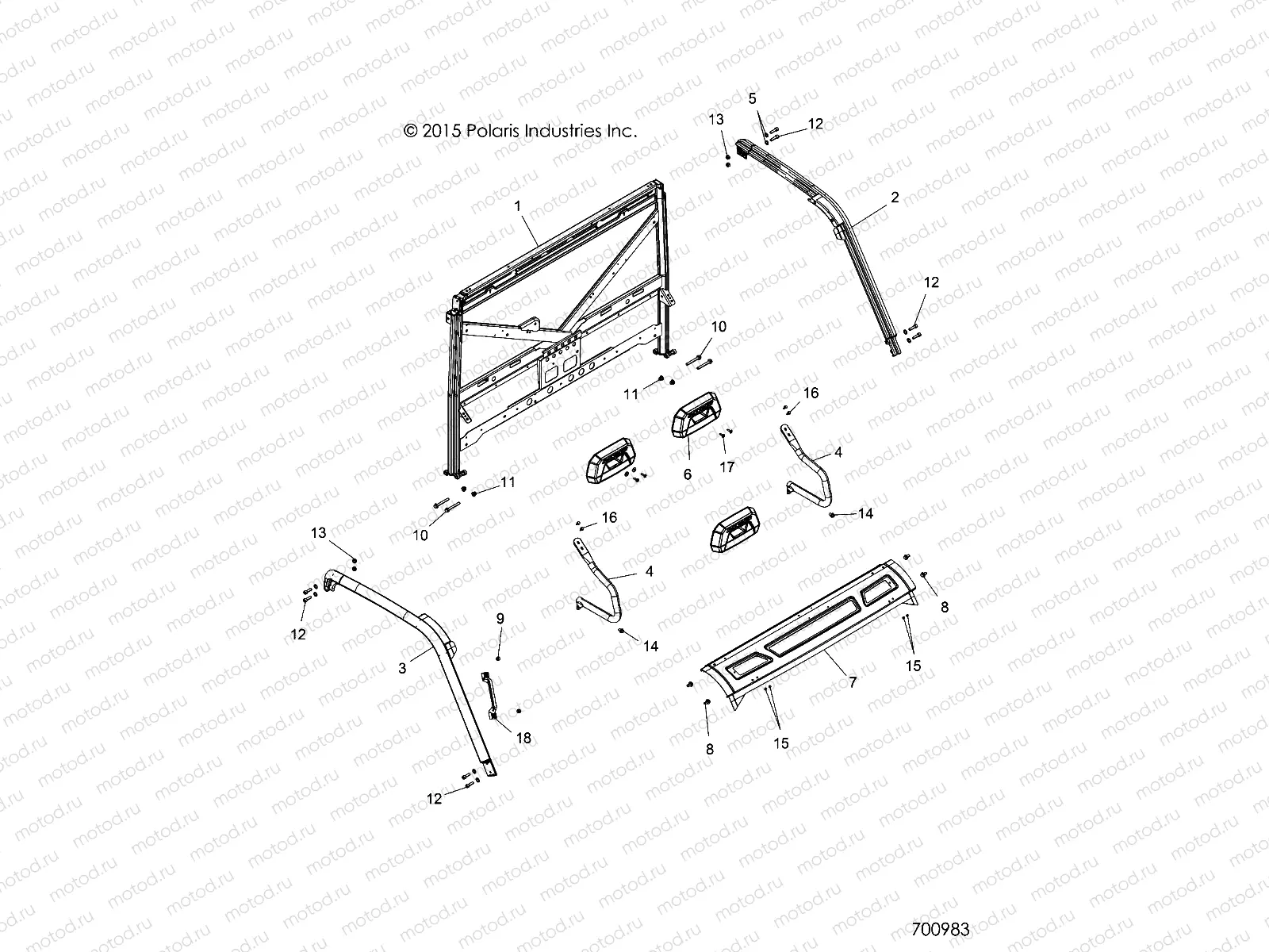 CHASSIS | CHASSIS, CAB FRAME - R16RTED1F1 (700983)