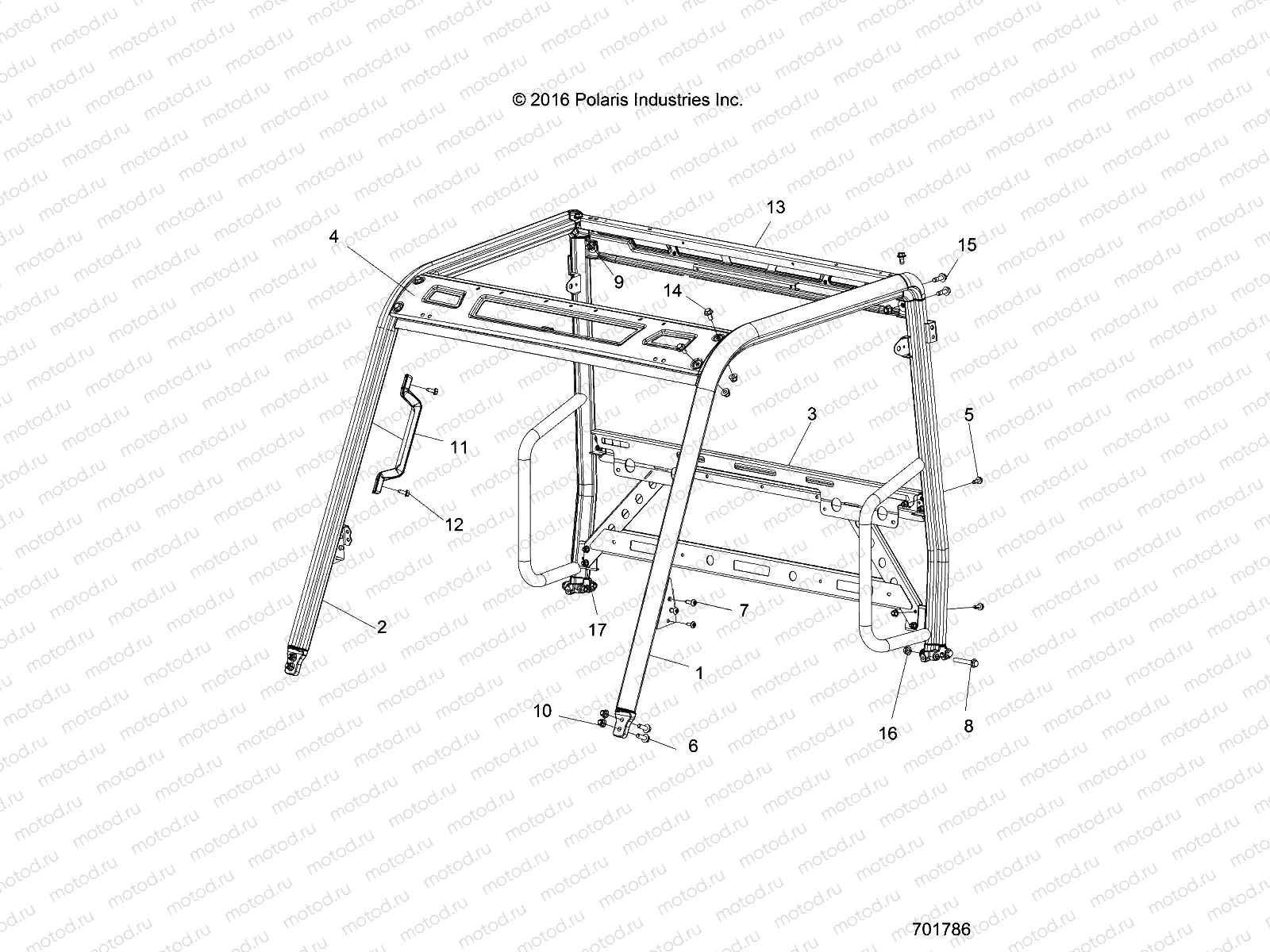 CHASSIS | CHASSIS, CAB FRAME - R17RMA50A4/A1 (701786)