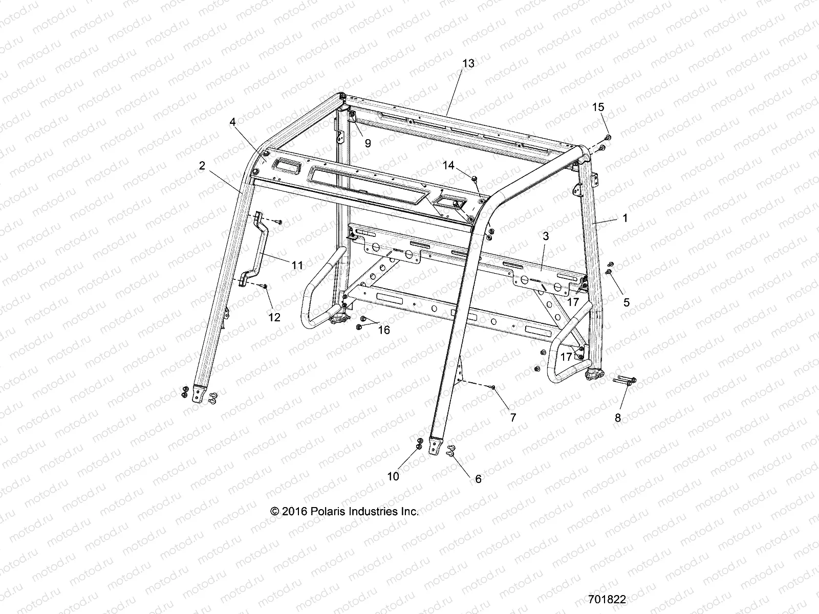 CHASSIS | CHASSIS, CAB FRAME - R17RMA57A1/A9/E57AK (701822)