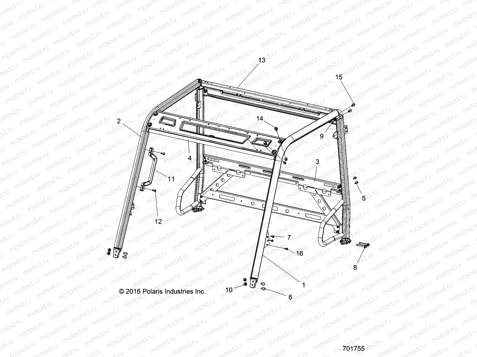 CHASSIS | CHASSIS, CAB FRAME - R17RME57F1/S57C1/F1/CK/E1/EK/T57C1/E1/A57F1 (701755)