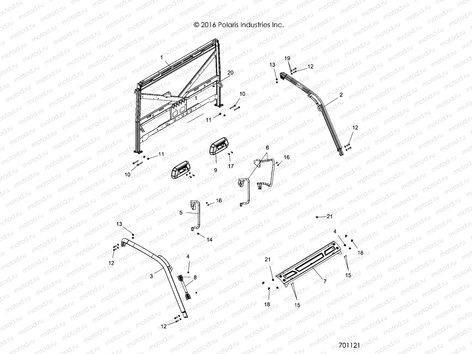 CHASSIS | CHASSIS, CAB FRAME - R17RT_99 ALL OPTIONS (701121)