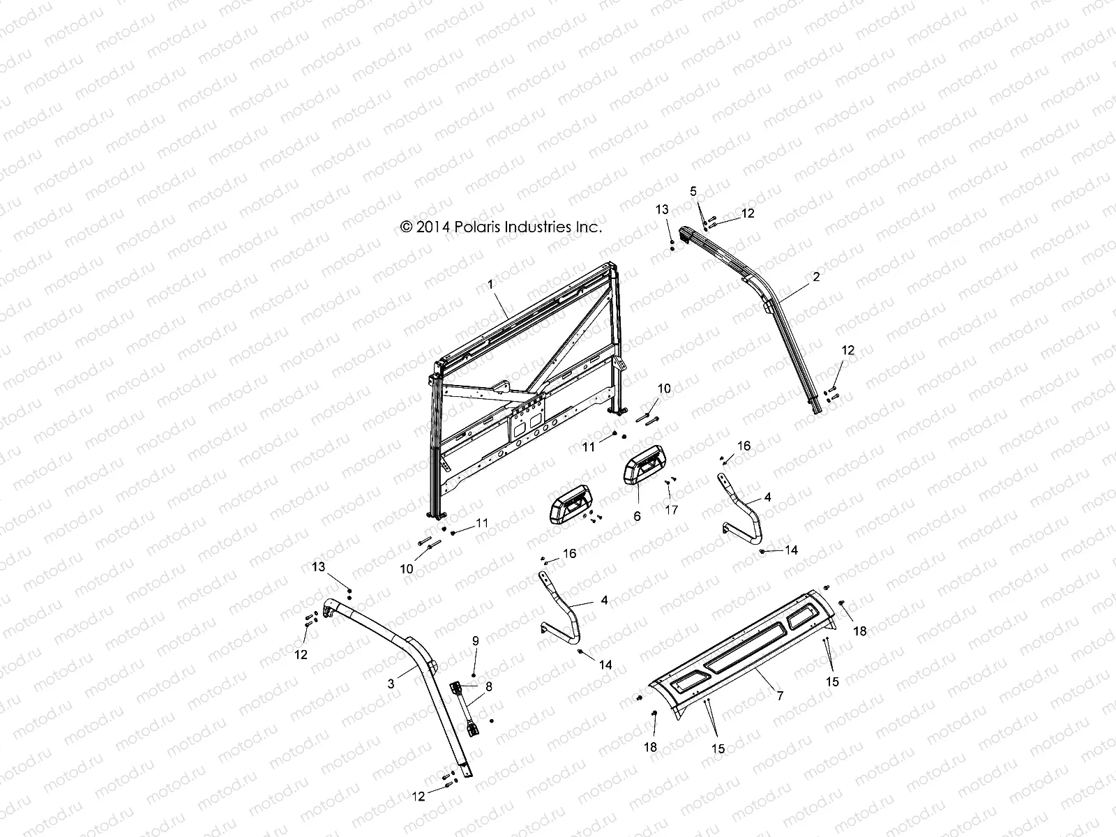 CHASSIS | CHASSIS, CAB FRAME - R17RTE87FU/F1/S87CU/C1/FU/F1 (49RGRCAB15900XP)
