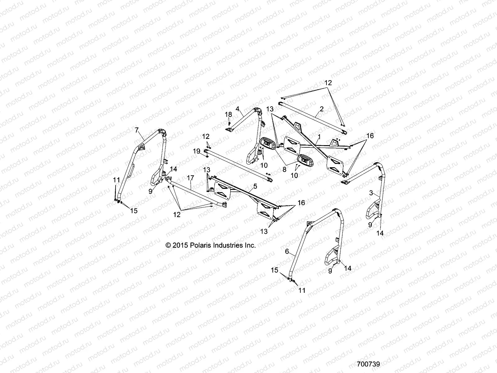 CHASSIS | CHASSIS, CAB FRAME - R18RDA57A1/B1 (49RGRFRAME11800CREW)