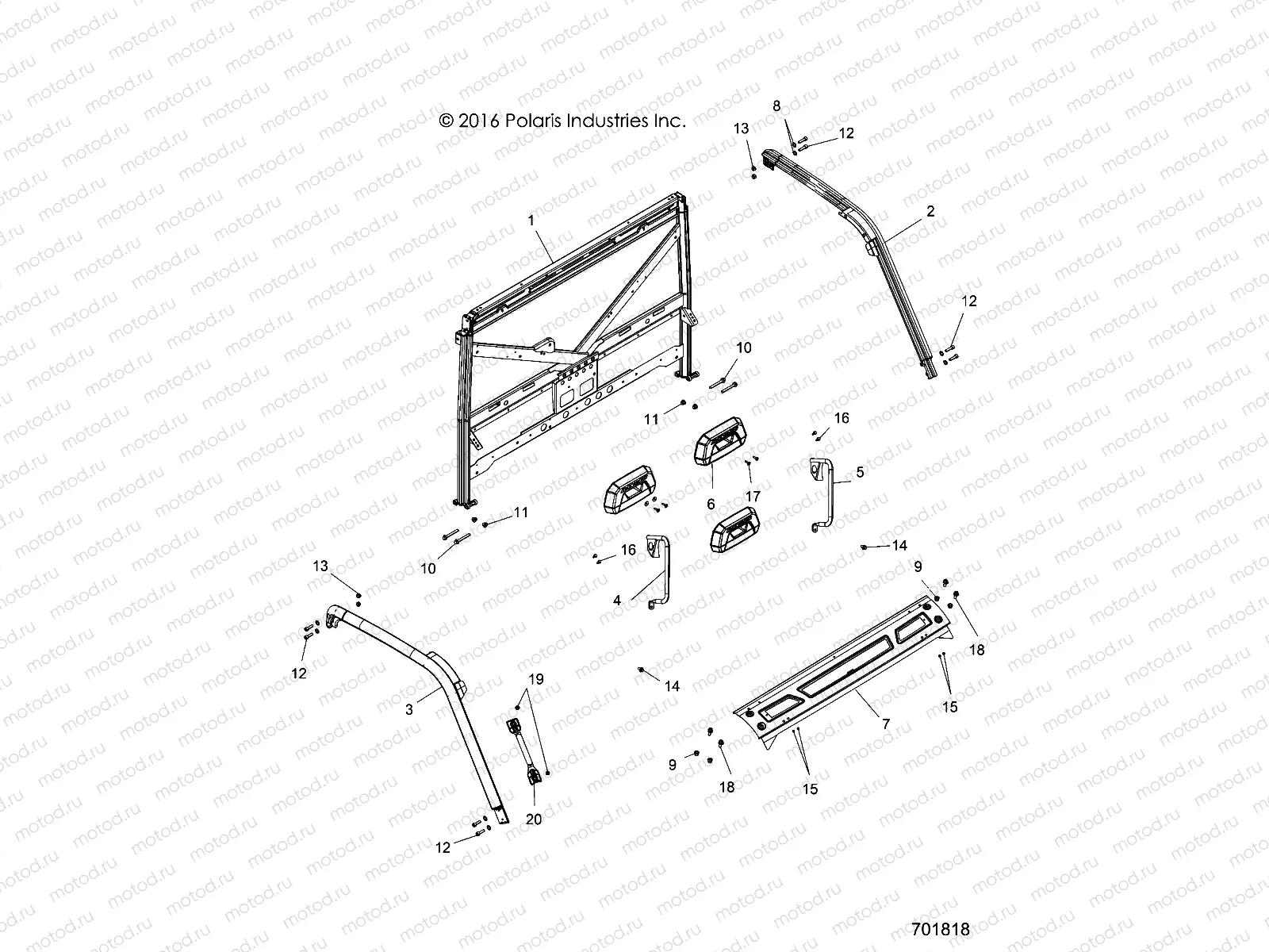 CHASSIS | CHASSIS, CAB FRAME - R18RTAD1B1/ED1N1 (701818)