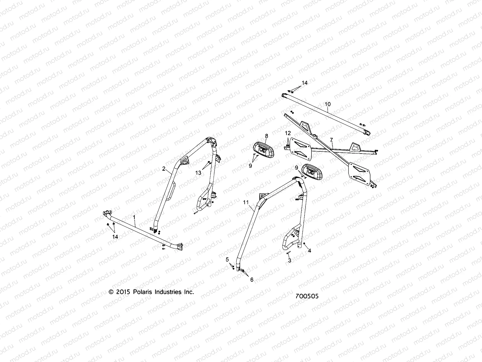CHASSIS | CHASSIS, CAB FRAME - R19RCA57A1/A4/B1/B4 (700505)