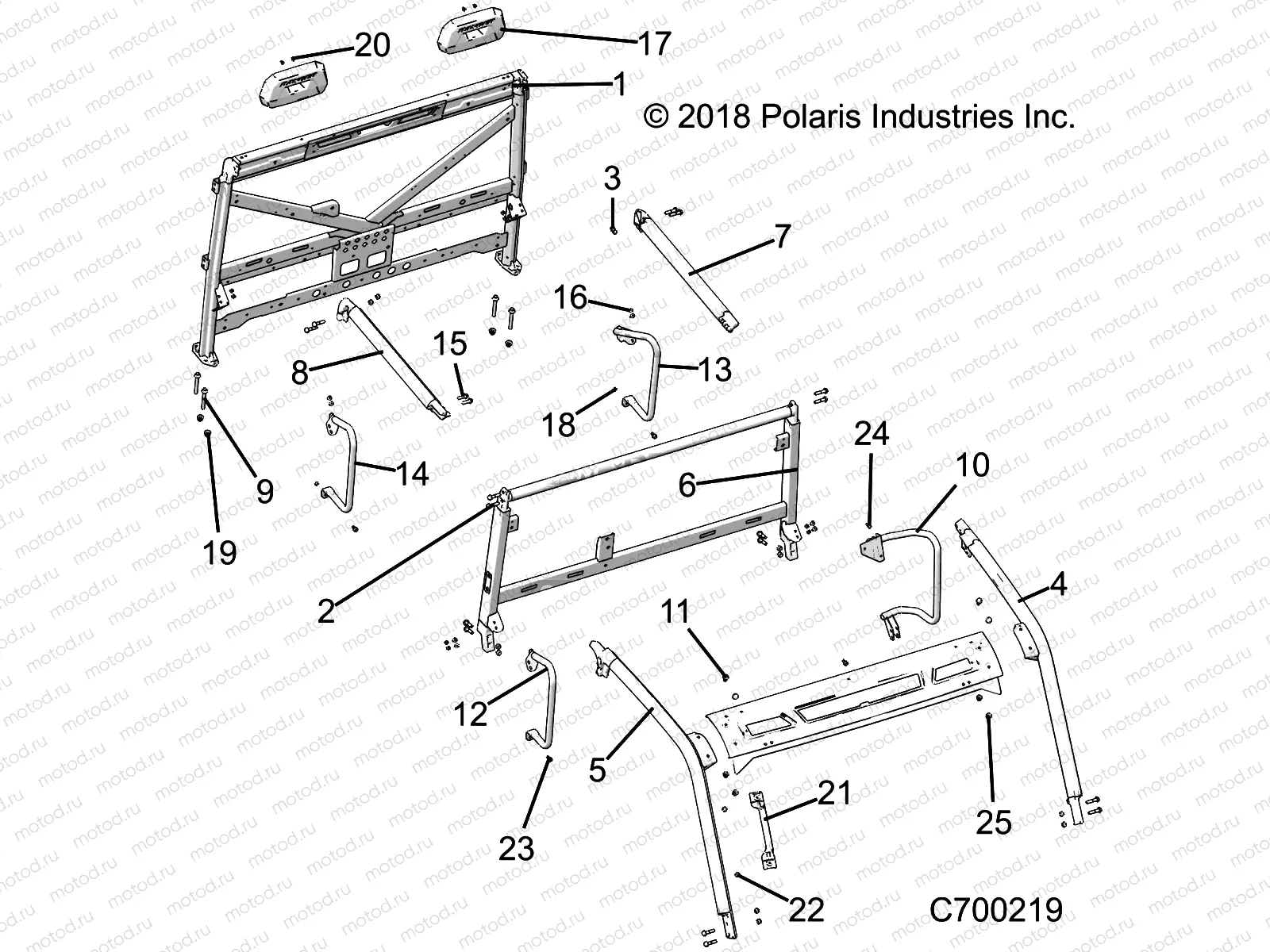 CHASSIS | CHASSIS, CAB FRAME - R19RSK99AS/A9/AD/BS/B9/BD (C700219)