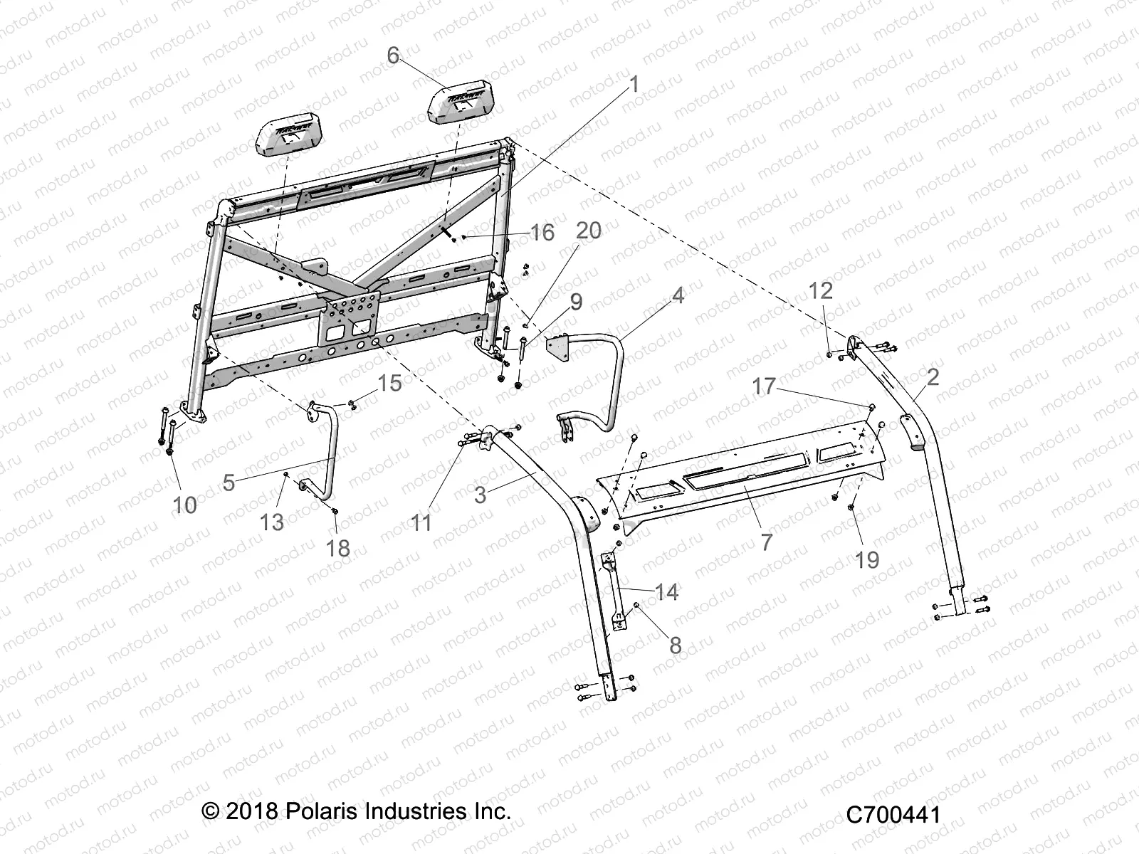 CHASSIS | CHASSIS, CAB FRAME - R20RRE99A/B (C700441)