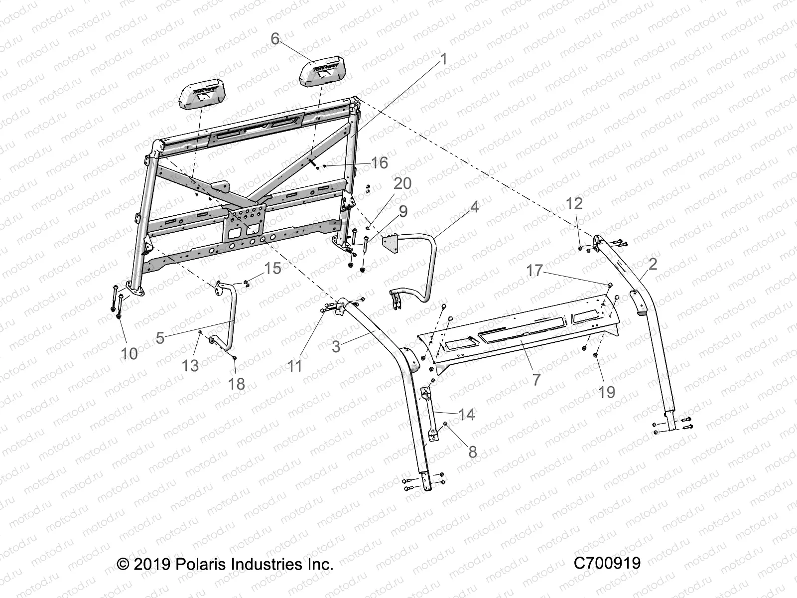 CHASSIS | CHASSIS, CAB FRAME - R20RRW99A9/AA/AF/AP/AX/B9/BA/BF/BP/BX (C700919)
