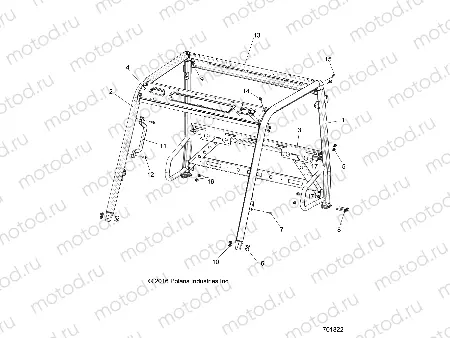 CHASSIS | CHASSIS, CAB FRAME - R22MAE57DX (701822)
