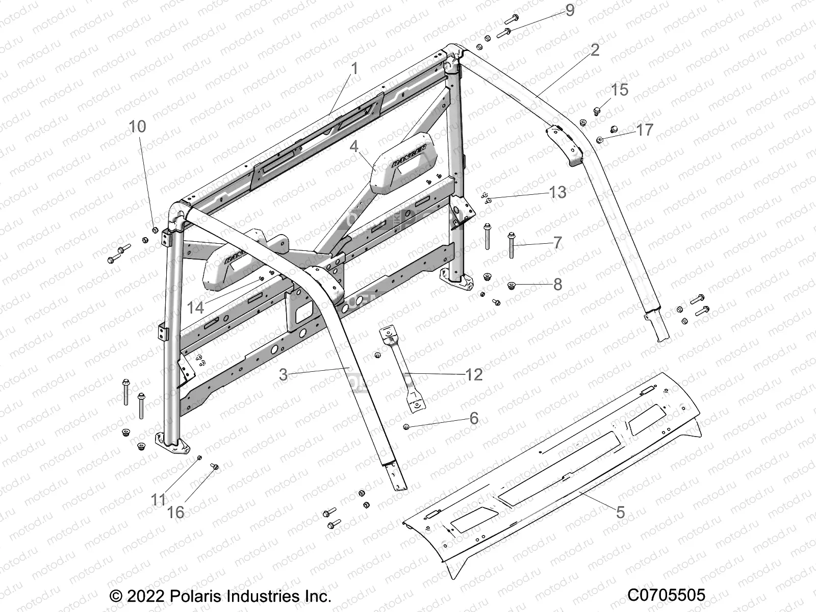 CHASSIS | CHASSIS, CAB FRAME - R22RRU99A9/AC/AM/AS/B9/BC/BS/BM (C0705505)