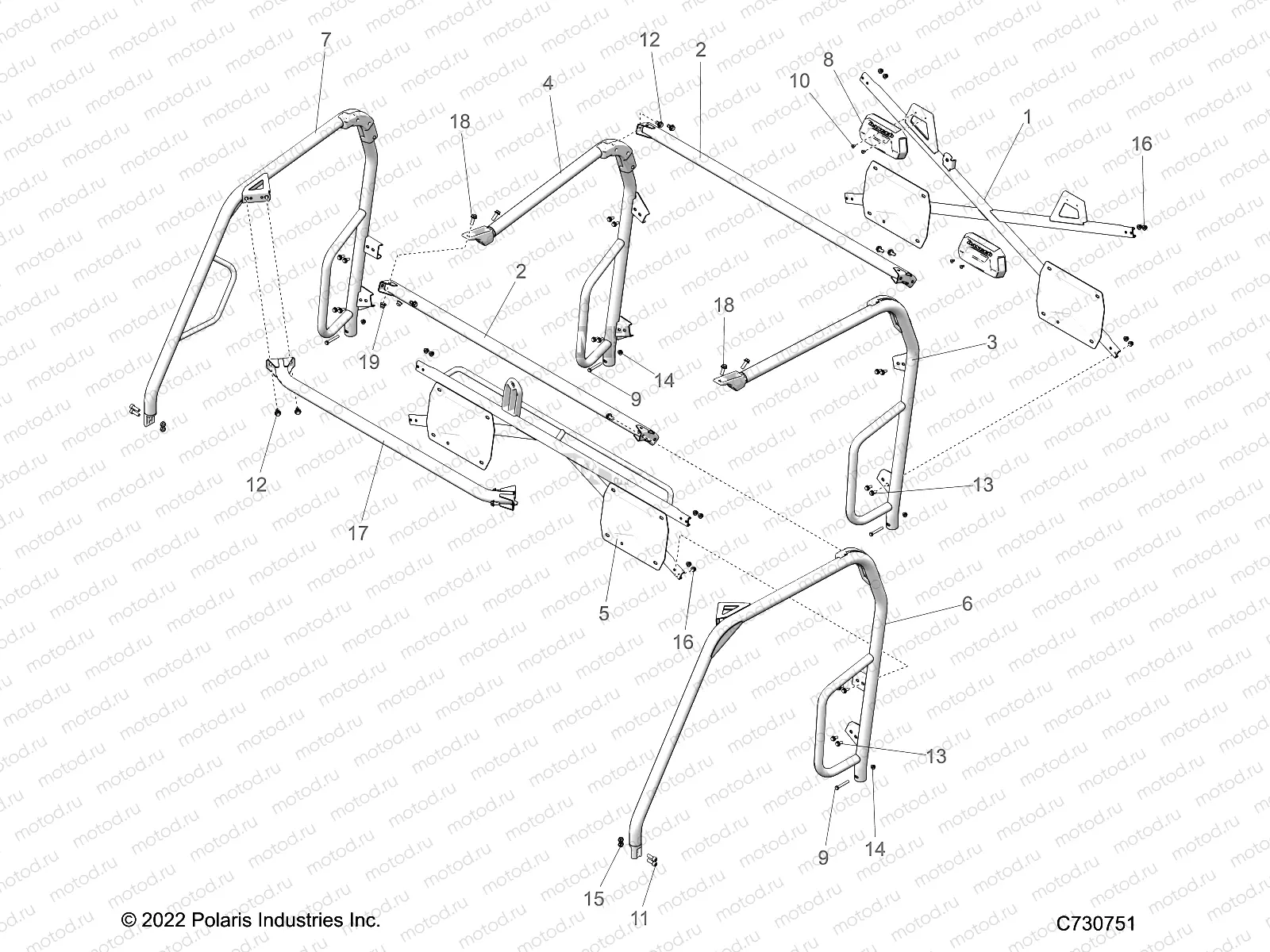 CHASSIS | CHASSIS, CAB FRAME - R23CDA57A1 (C730751)