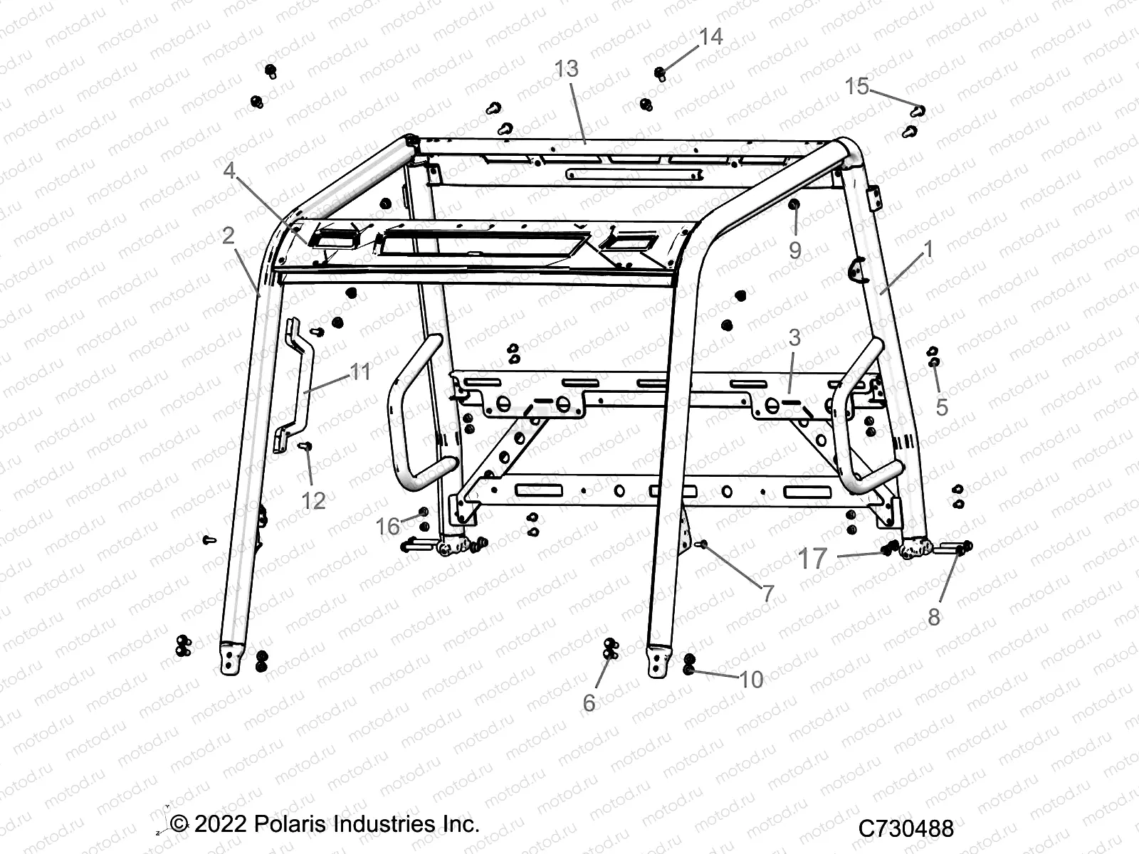 CHASSIS | CHASSIS, CAB FRAME - R23MAA57F1/SC9/CK/F1/F9 (C730488)