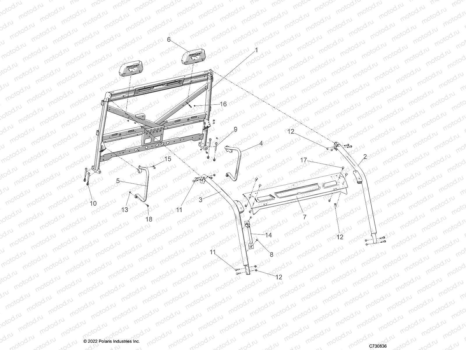 CHASSIS | CHASSIS, CAB FRAME - R23RRRED4JA (C730836)