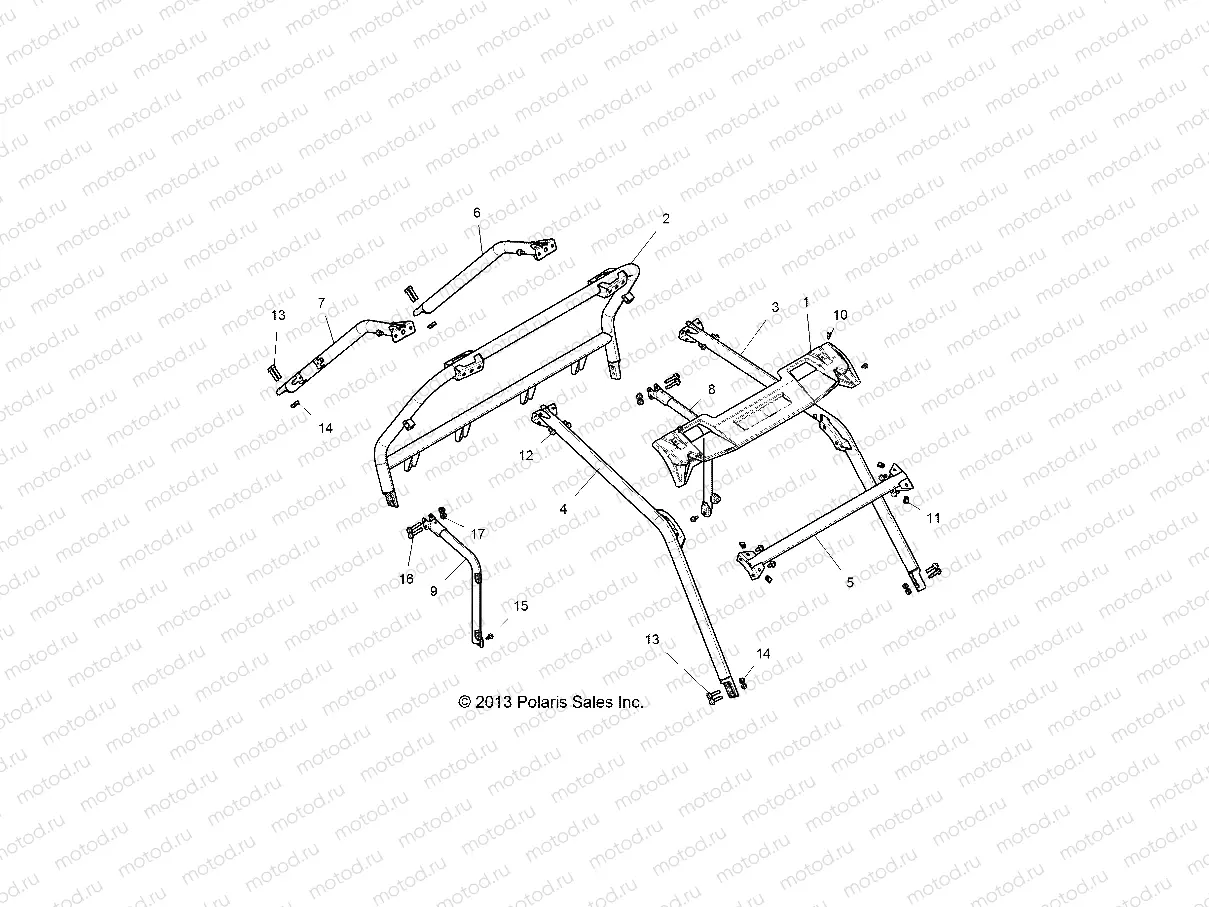 CHASSIS | CHASSIS, CAB FRAME - Z18VDE99FK/S99CK/FK (49RGRCAB14RZR1000)