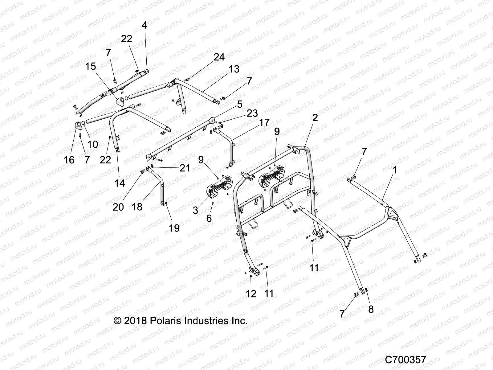 CHASSIS | CHASSIS, CAB FRAME - Z19VPL92AK/BK/AR/BR/AM/BM (C700357)