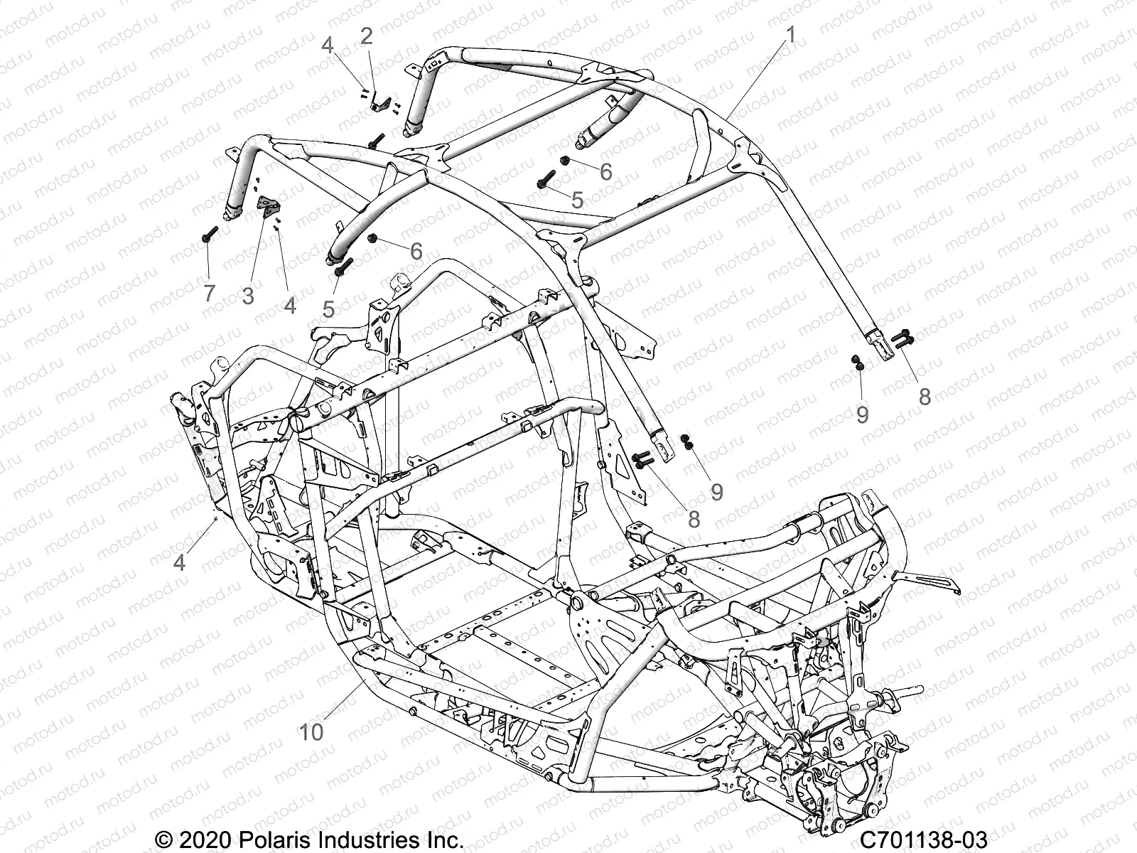 CHASSIS | CHASSIS, CAB FRAME - Z22RGE2KAG/BG/RGK2KAN/BN (C701138-03)