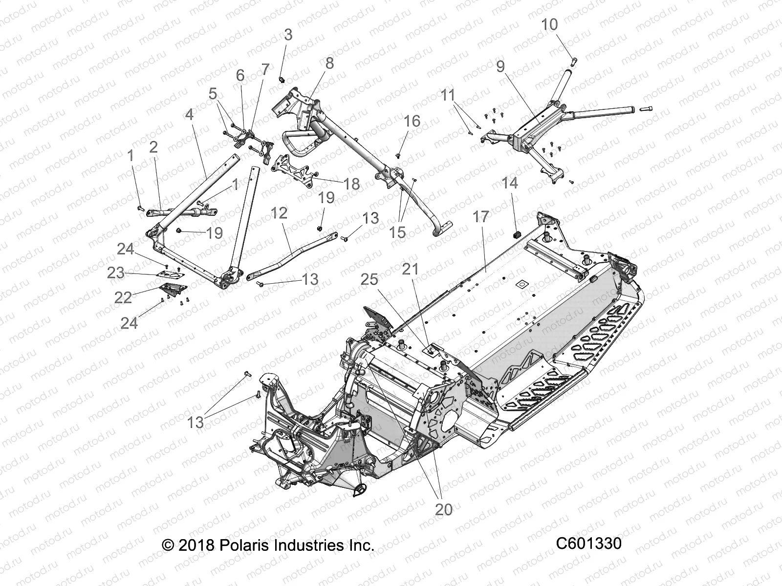 CHASSIS | CHASSIS, CHASSIS ASM. and OVER STRUCTURE - S21DDL8RS ALL OPTIONS (C601330)
