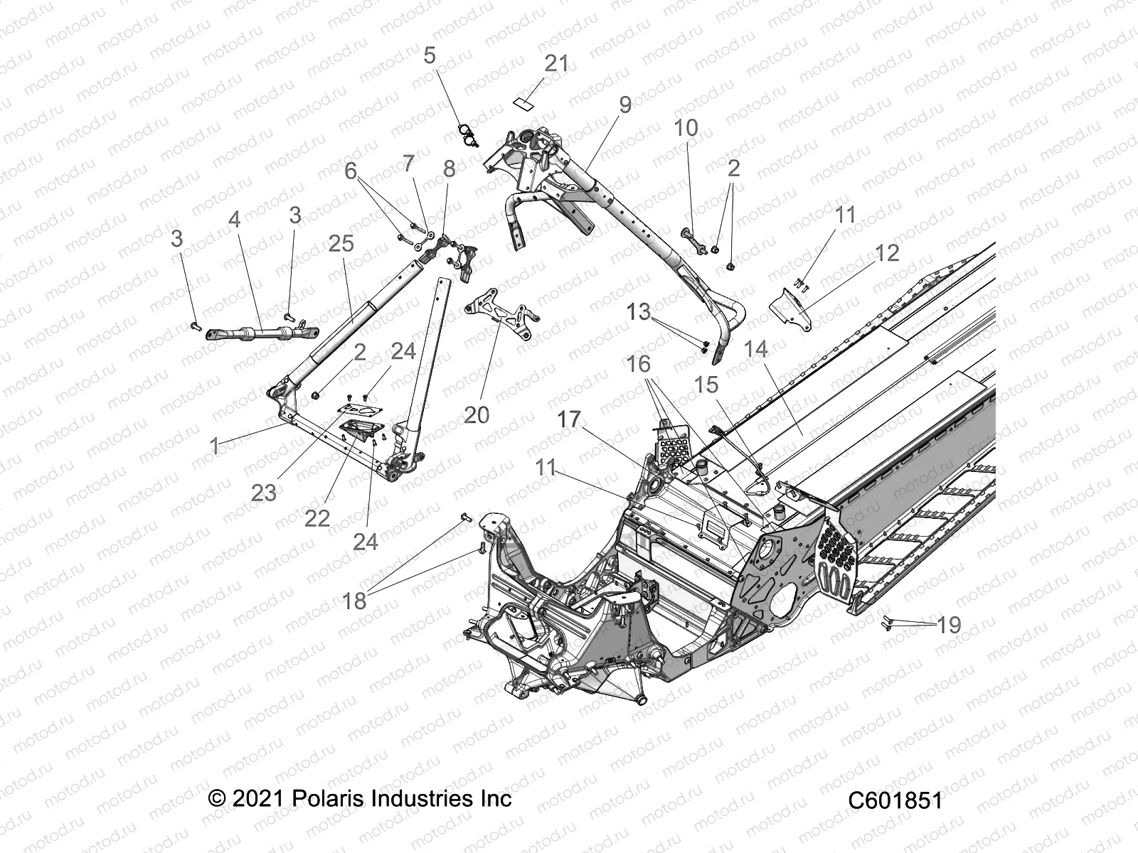CHASSIS | CHASSIS, CHASSIS ASM. and OVER STRUCTURE - S22EGE8RS/D8RS ALL OPTIONS (C601851)