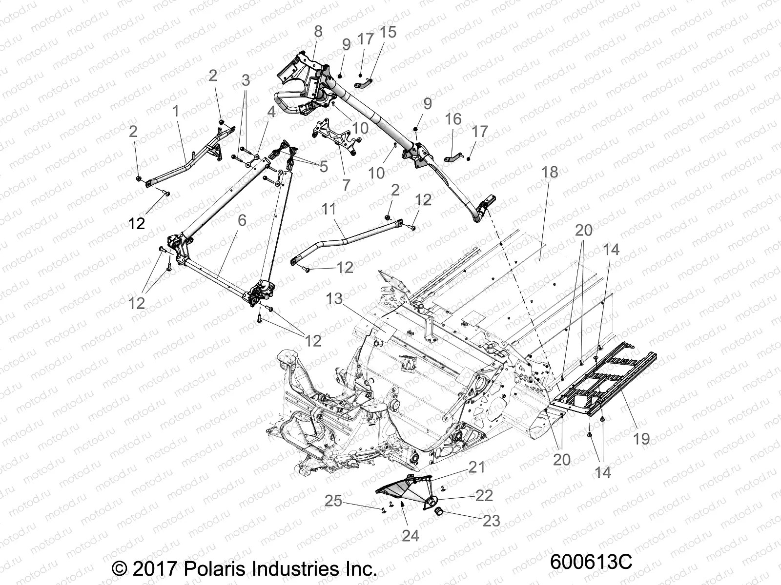 CHASSIS | CHASSIS, CHASSIS OVER STRUCTURE and RUNNING BOARDS - S23FJE8PS/8PE (600613C)