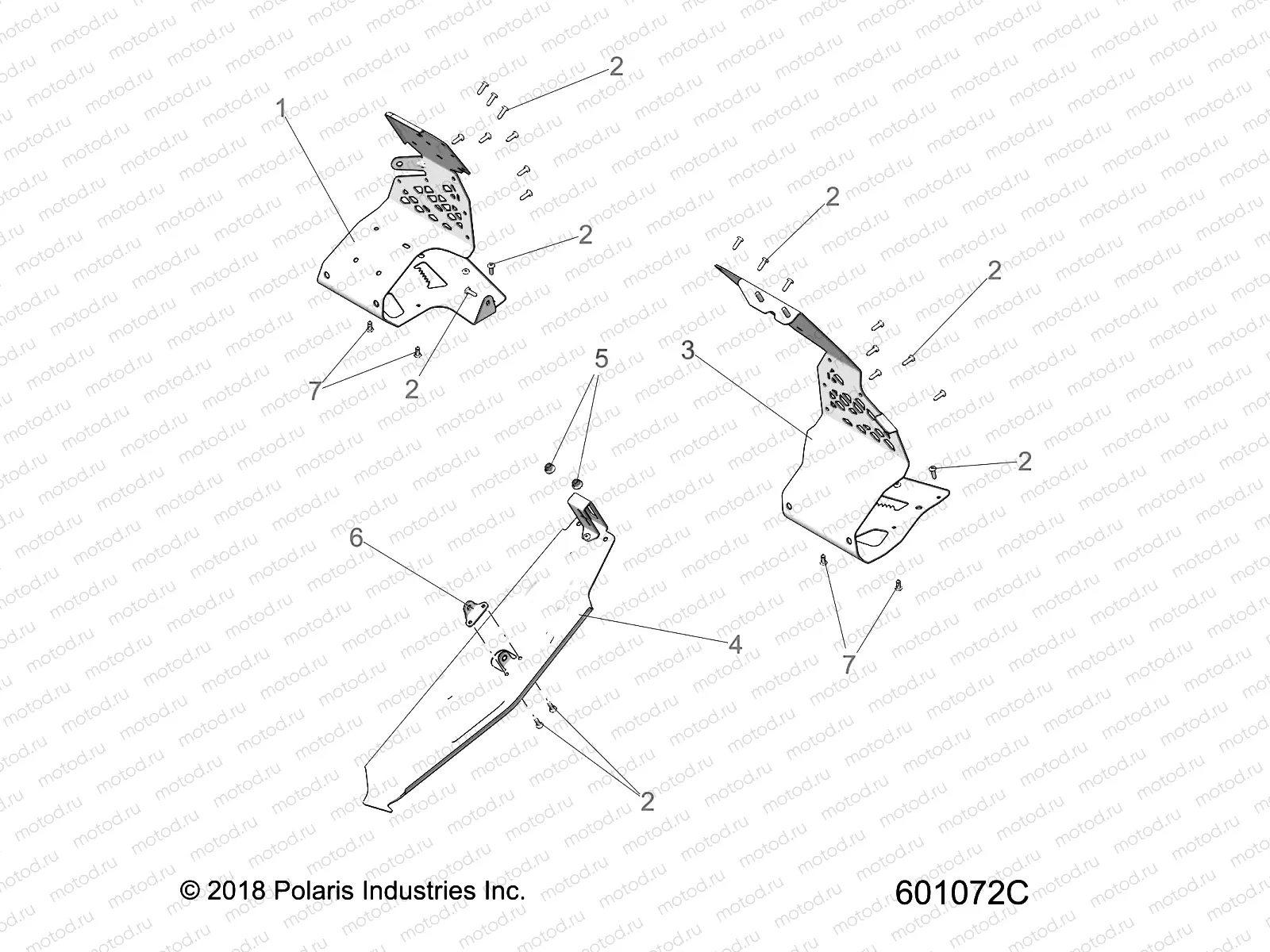 CHASSIS | CHASSIS, CLUTCH GUARD and FOOTRESTS - S21DDL8RS ALL OPTIONS (601072C)