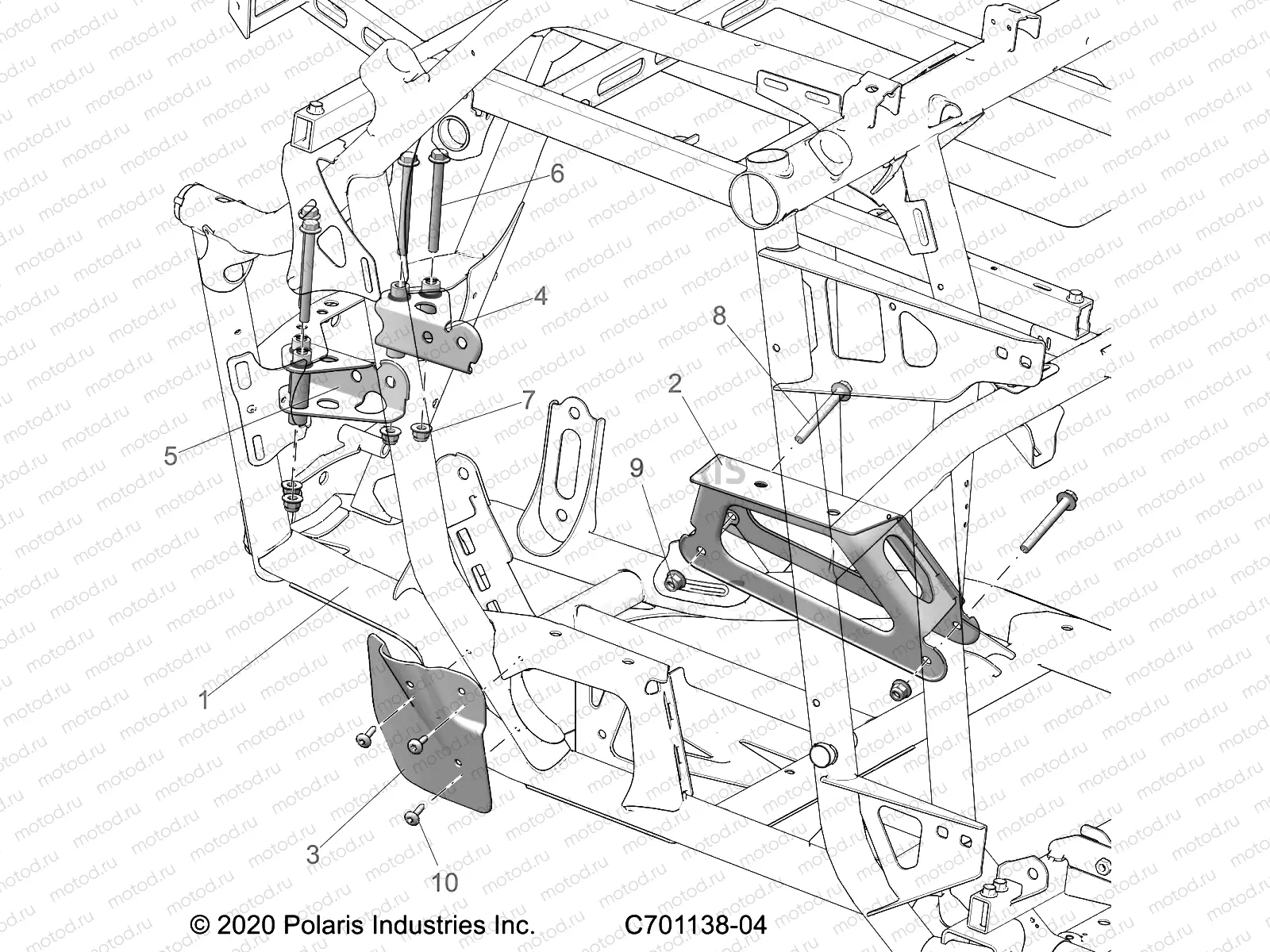 CHASSIS | CHASSIS, ENGINE AND REAR DRIVELINE MOUNTING - Z22RGE2KAG/BG/RGK2KAN/BN (C701138-04)
