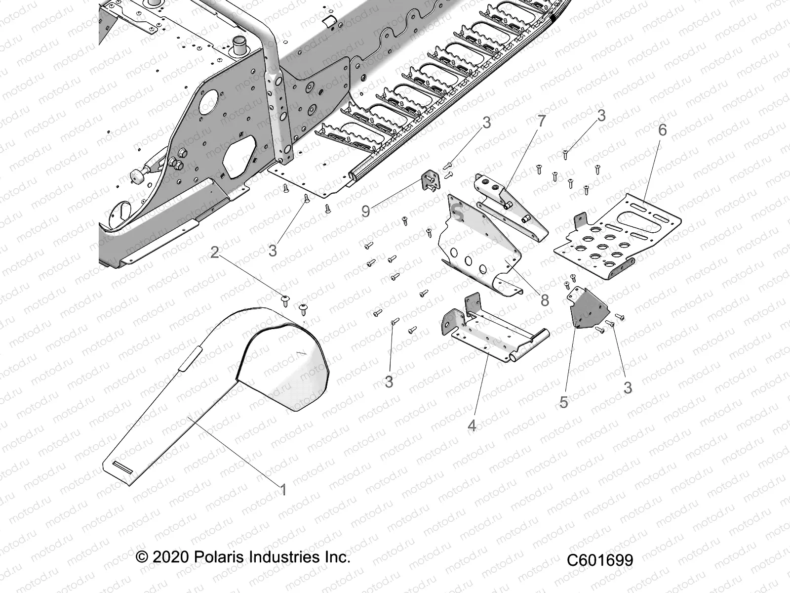 CHASSIS | CHASSIS, FOOTREST-LH and CLUTCH GUARD - S22MDX6DSA/6DEA (C601699)