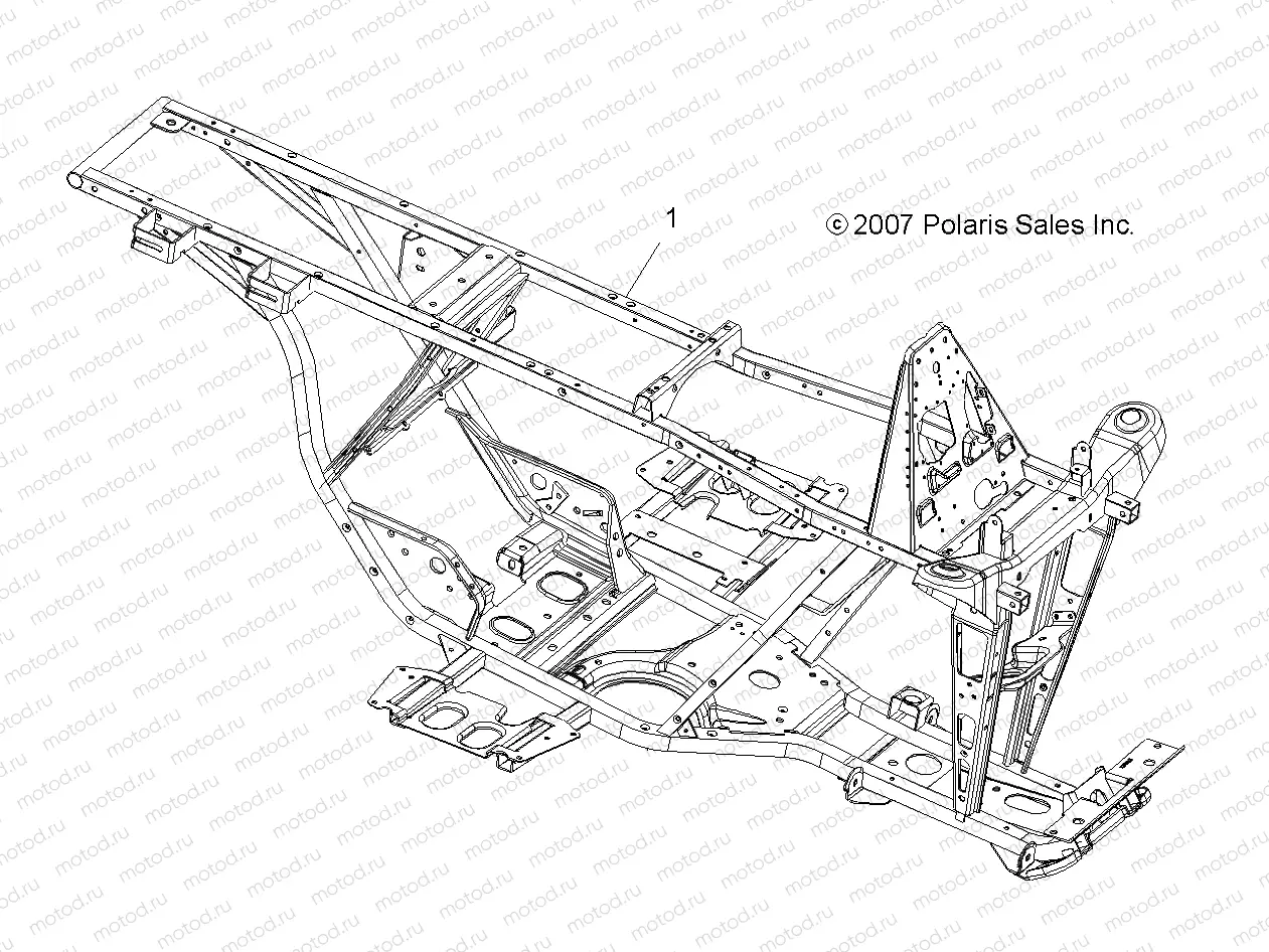 CHASSIS | CHASSIS, FRAME - A08BA50FA (49ATVFRAME08SCRAM)
