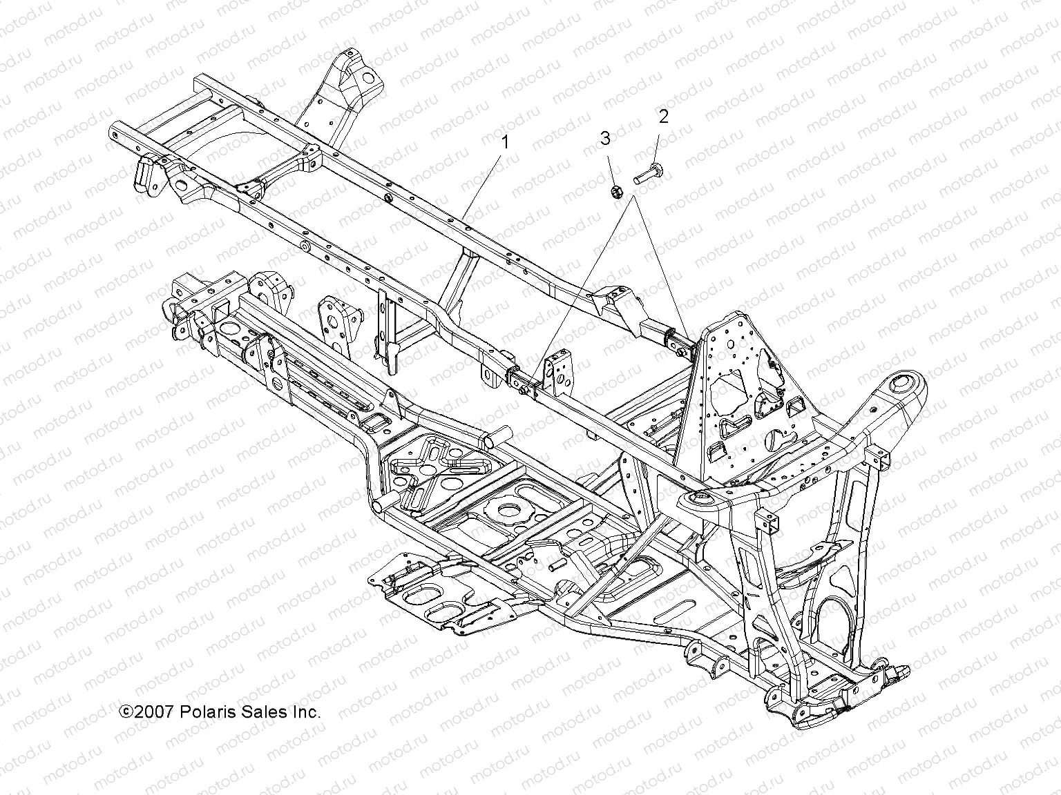 CHASSIS | CHASSIS, FRAME - A08DN50EA (49ATVFRAME08SPTRG500QD)