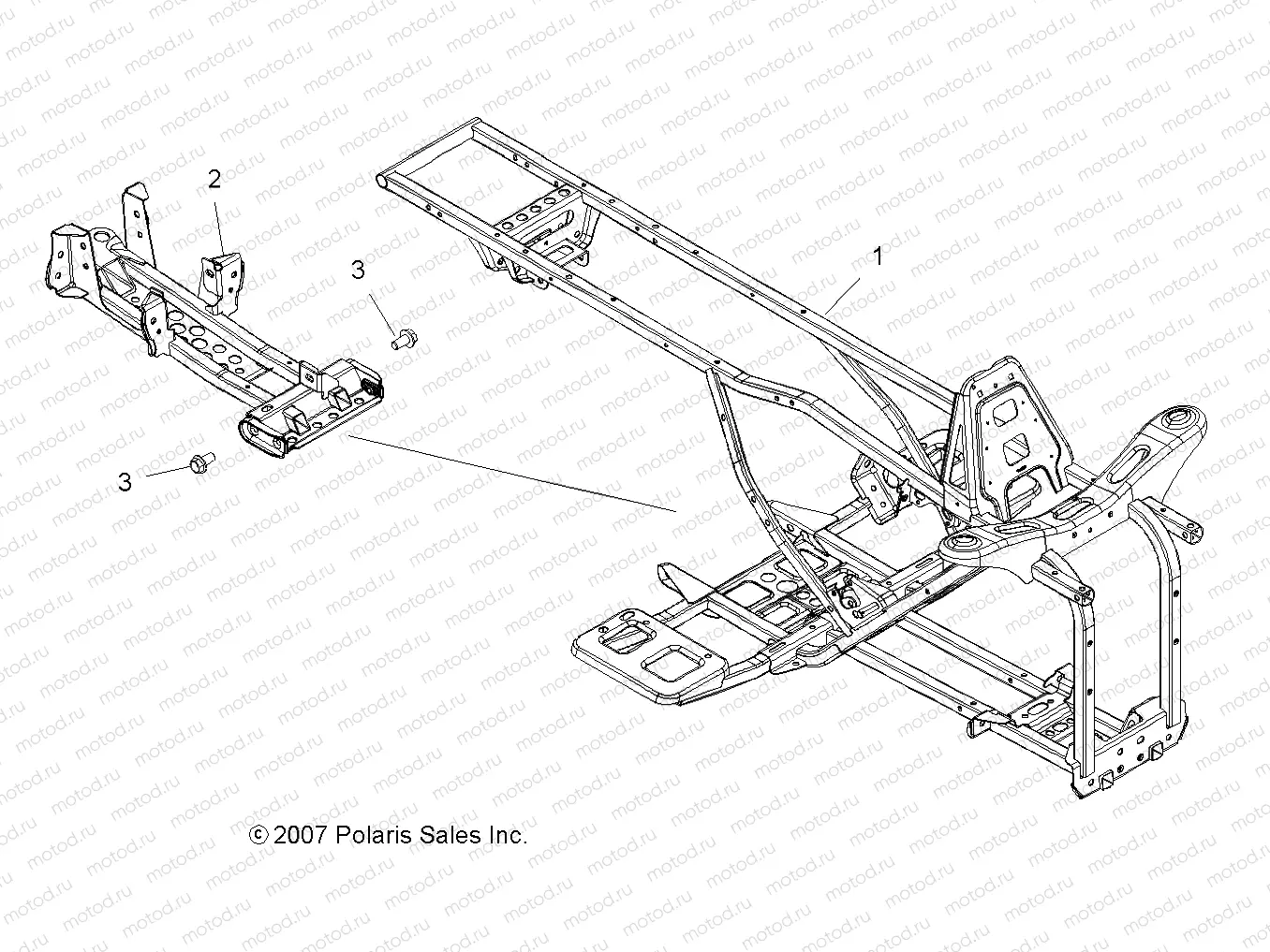 CHASSIS | CHASSIS, FRAME - A08LH46AQ/AX/AZ (49ATVFRAME08SP400)