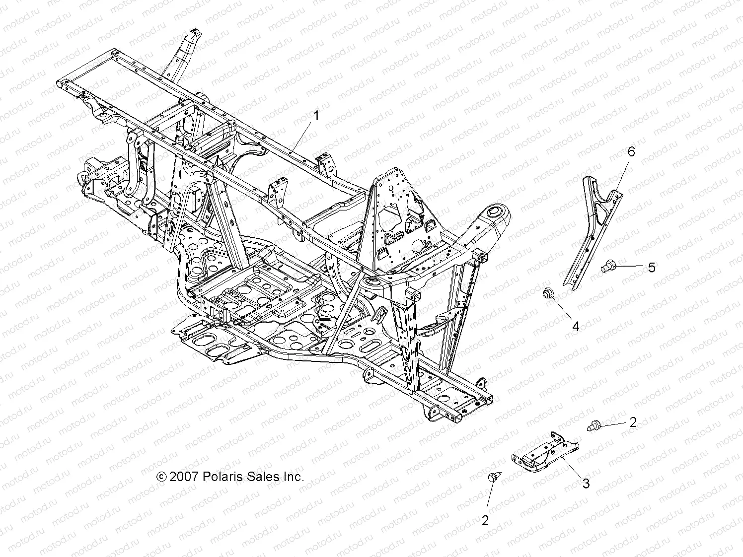 CHASSIS | CHASSIS, FRAME - A08MH76SS/SF (49ATVFRAME08SP800EFI)