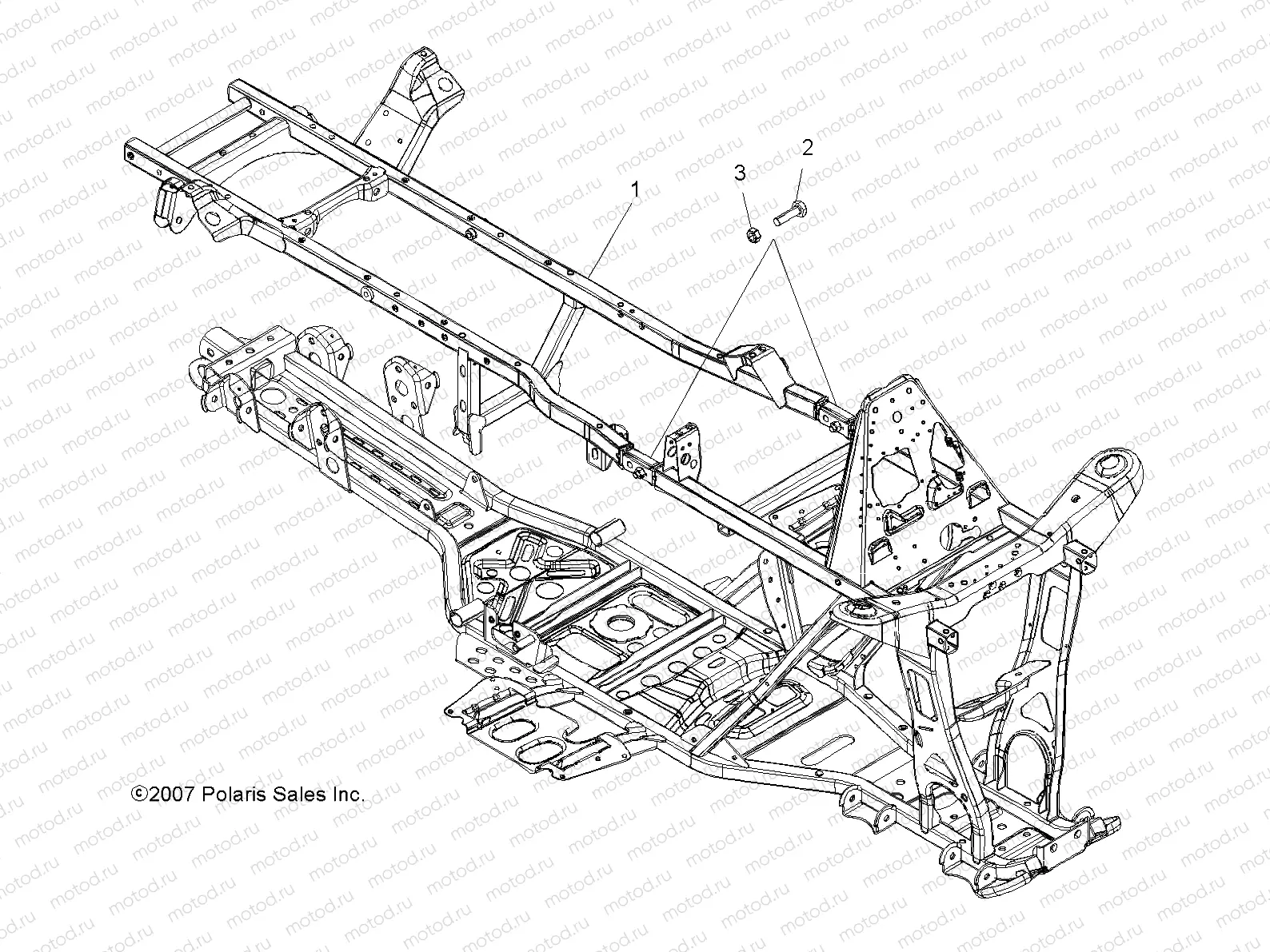 CHASSIS | CHASSIS, FRAME - A09DN76AB/AL/AY (49ATVFRAME08SPTRG500)