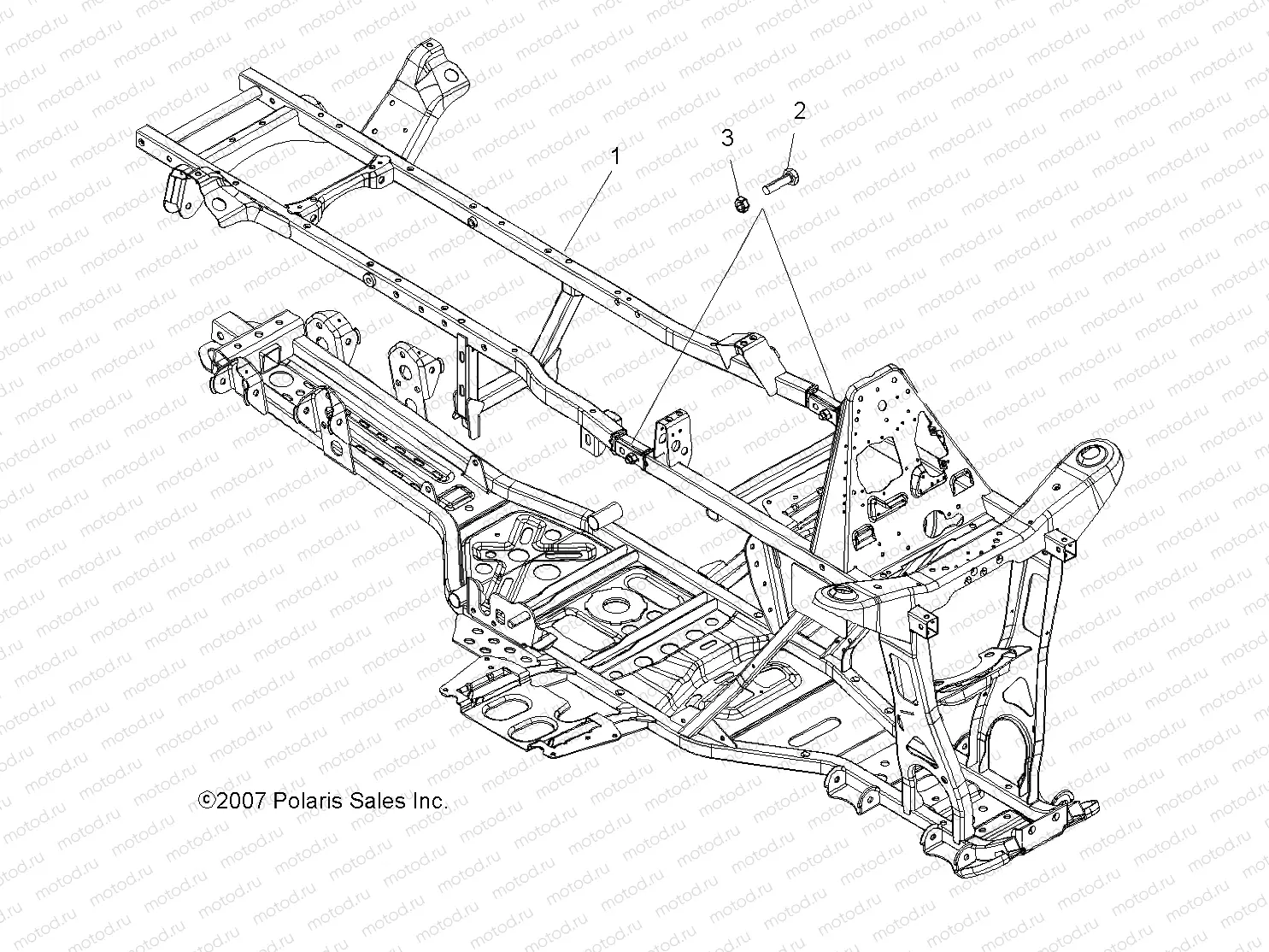 CHASSIS | CHASSIS, FRAME - A09DN76FC (49ATVFRAME08SPTRG800I)