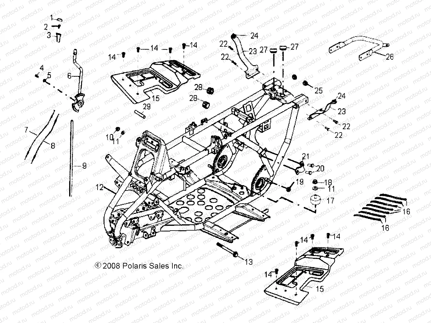 CHASSIS | CHASSIS, FRAME - A09PB20AB/AD (49ATVFRAME09PHX)