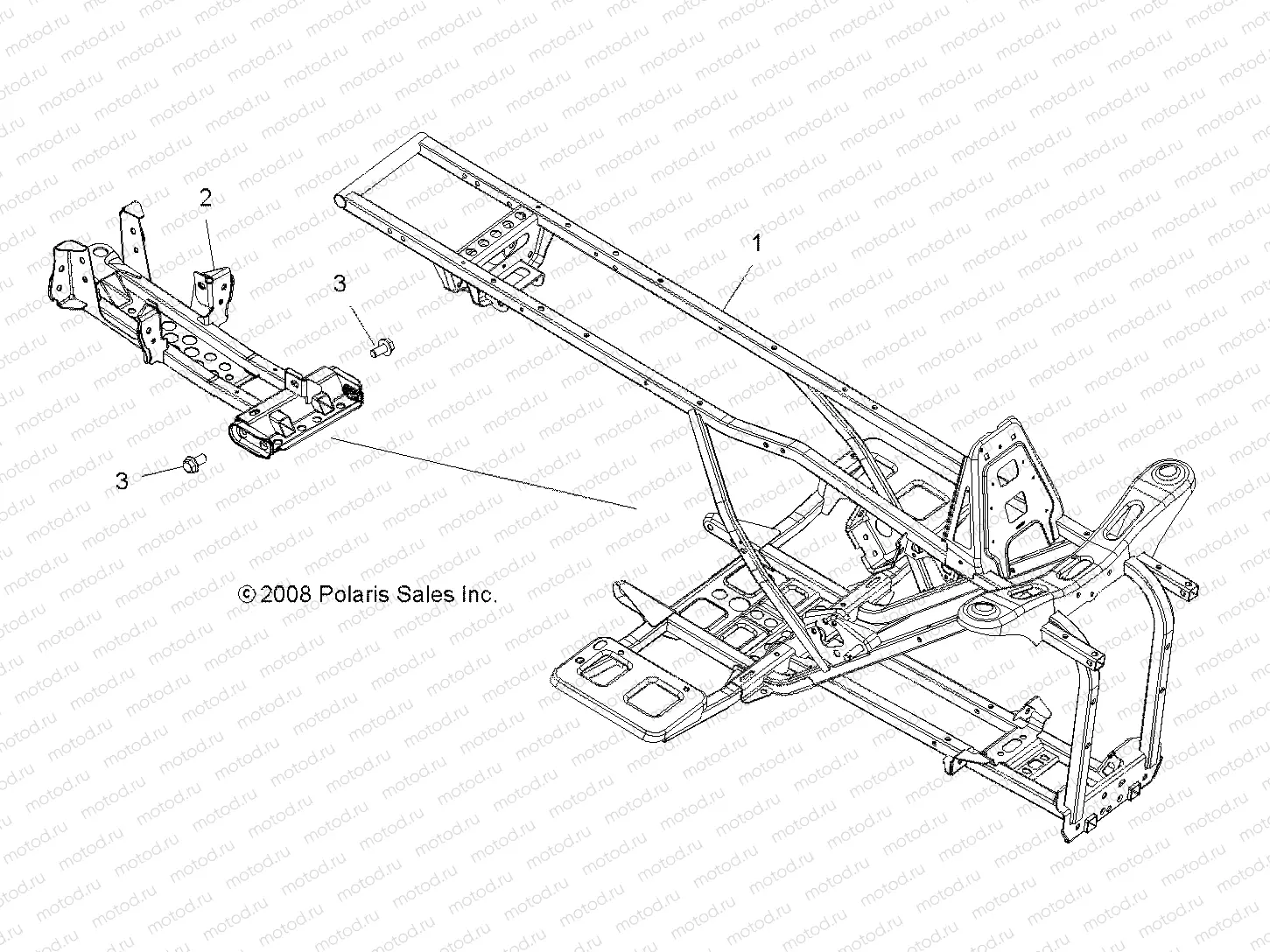 CHASSIS | CHASSIS, FRAME - A10LH46AX/AZ (49ATVFRAME09SP400)