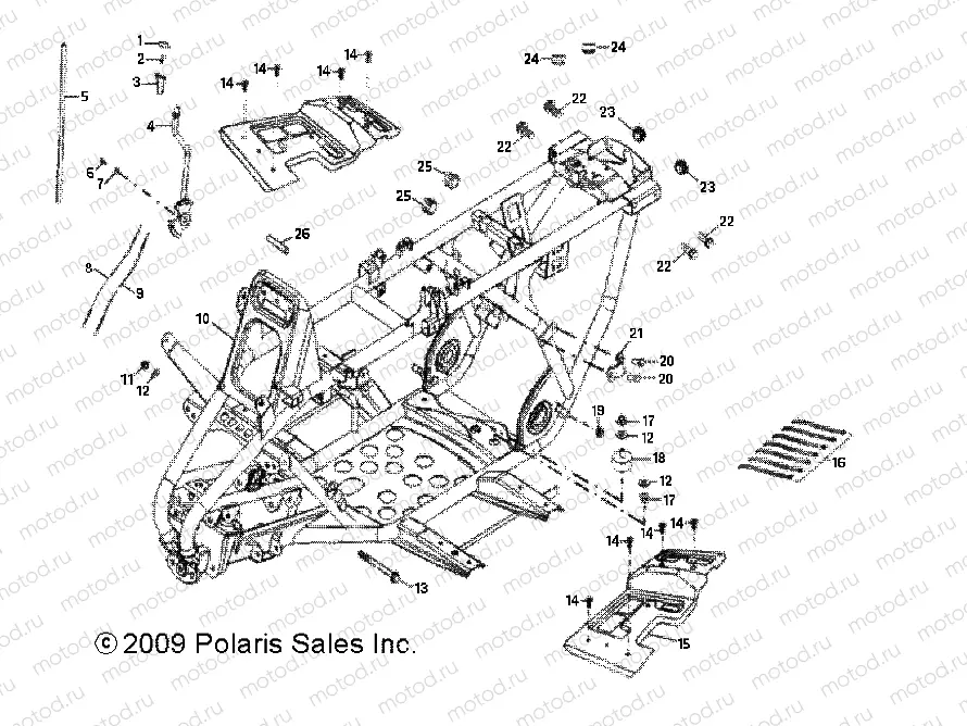 CHASSIS | CHASSIS, FRAME - A10PB20EB (49ATVFRAME10PHXQD)