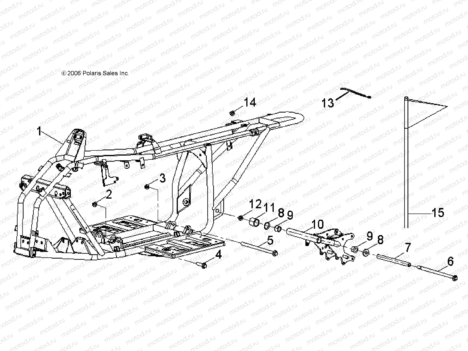 CHASSIS | CHASSIS, FRAME - A13KA09AD/AF (49ATVFRAME08OUT90)