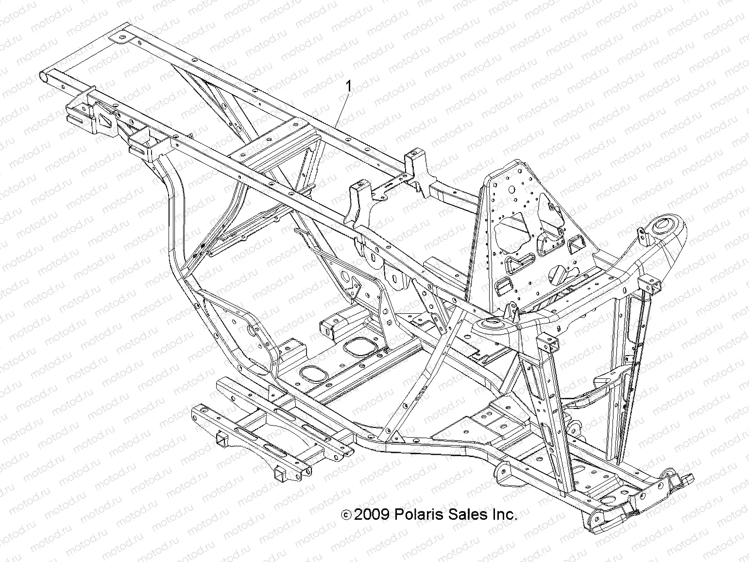 CHASSIS | CHASSIS, FRAME - A13NA32AA (49ATVFRAME10TBLZR)